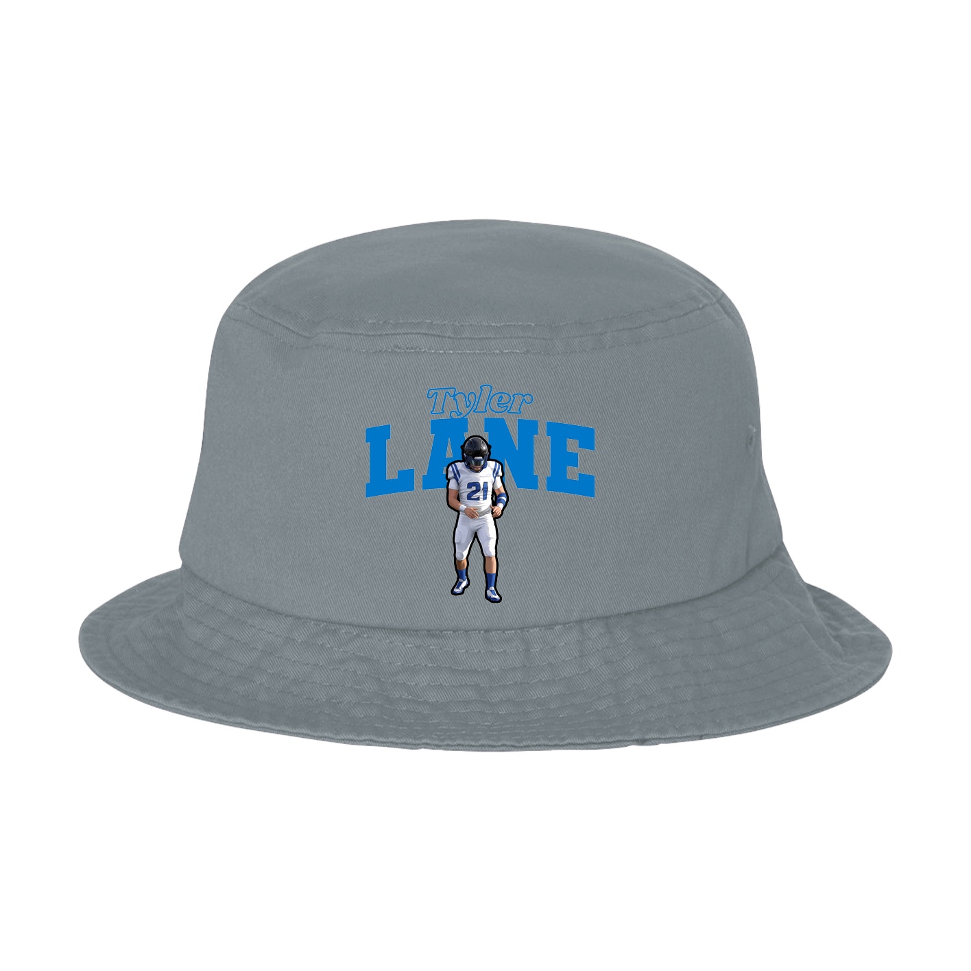 Bucket Cap — Name Arch in Grey