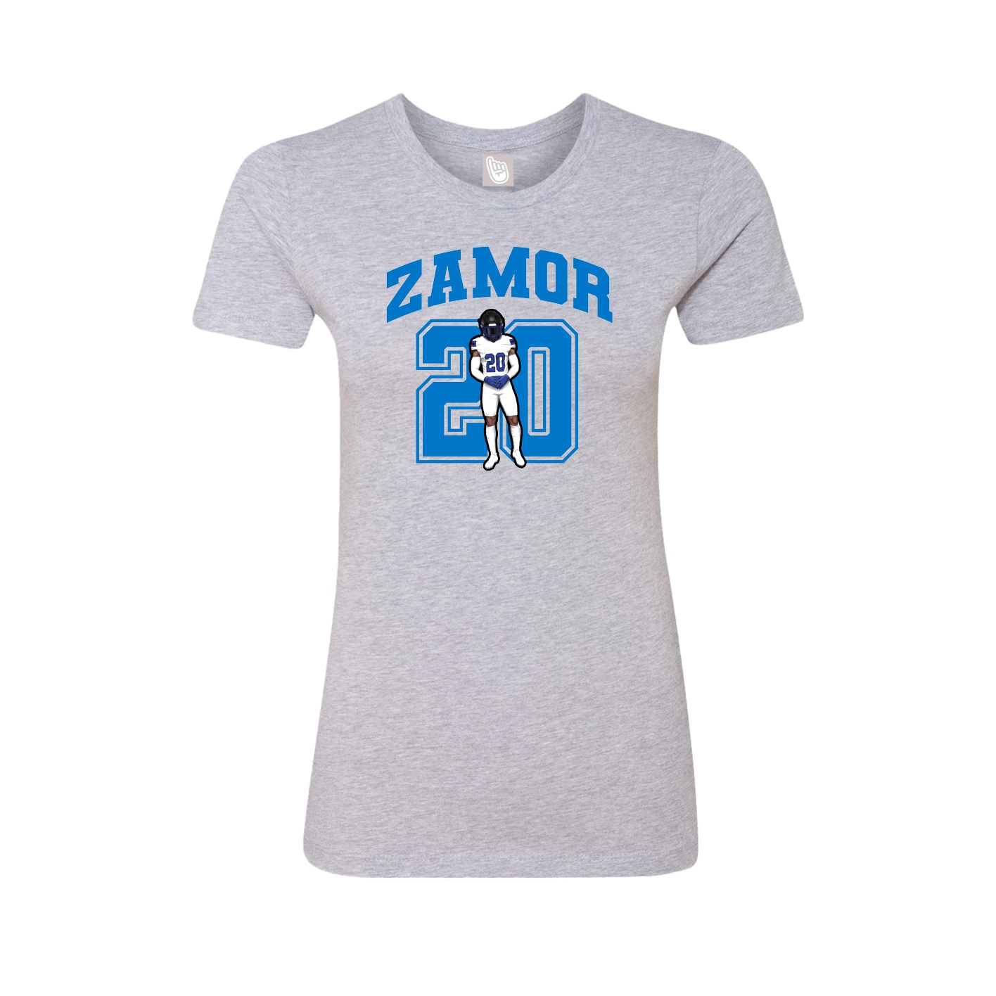 Fitted Women's Tee — Number in Grey
