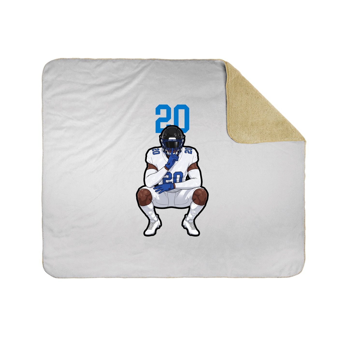 Throw Blanket — Number Top in White