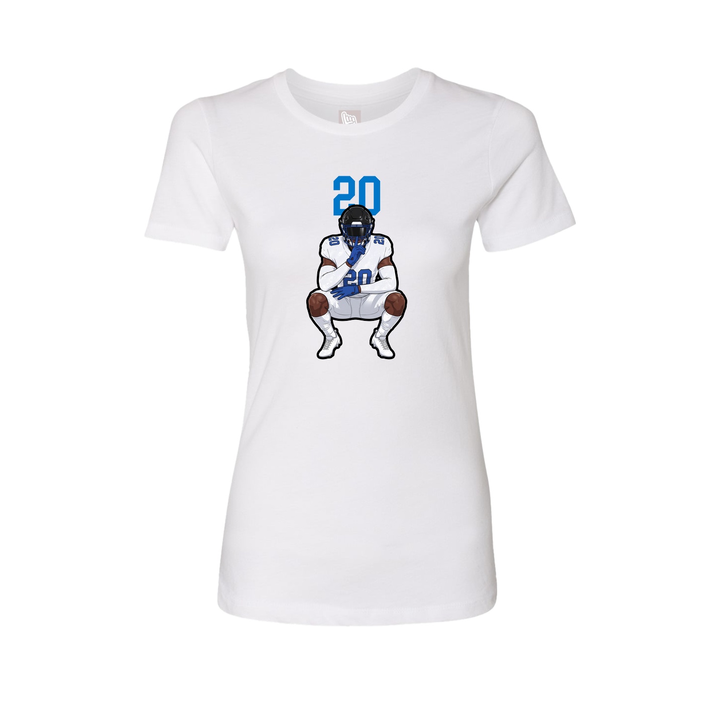 Fitted Women's Tee — Number Top in White