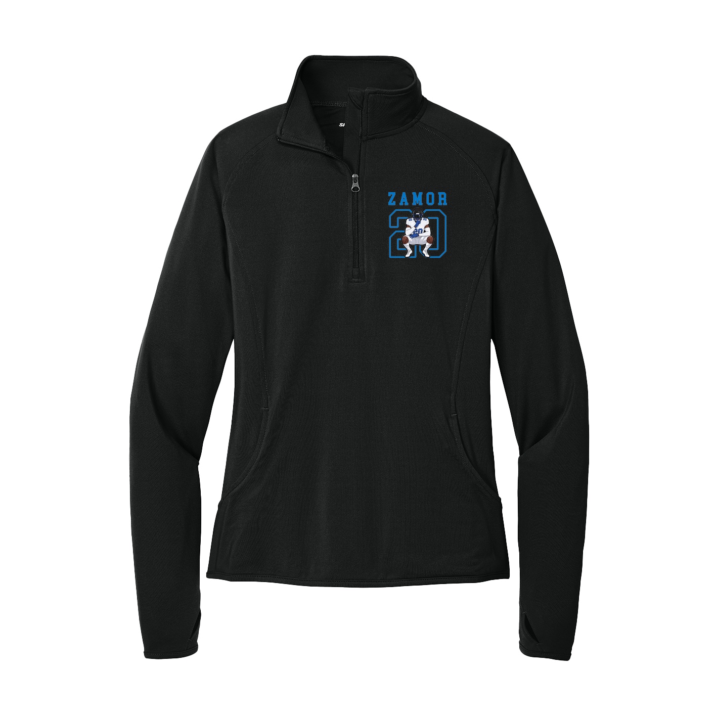 Women's Q-Zip Pullover — Shirsey in Black