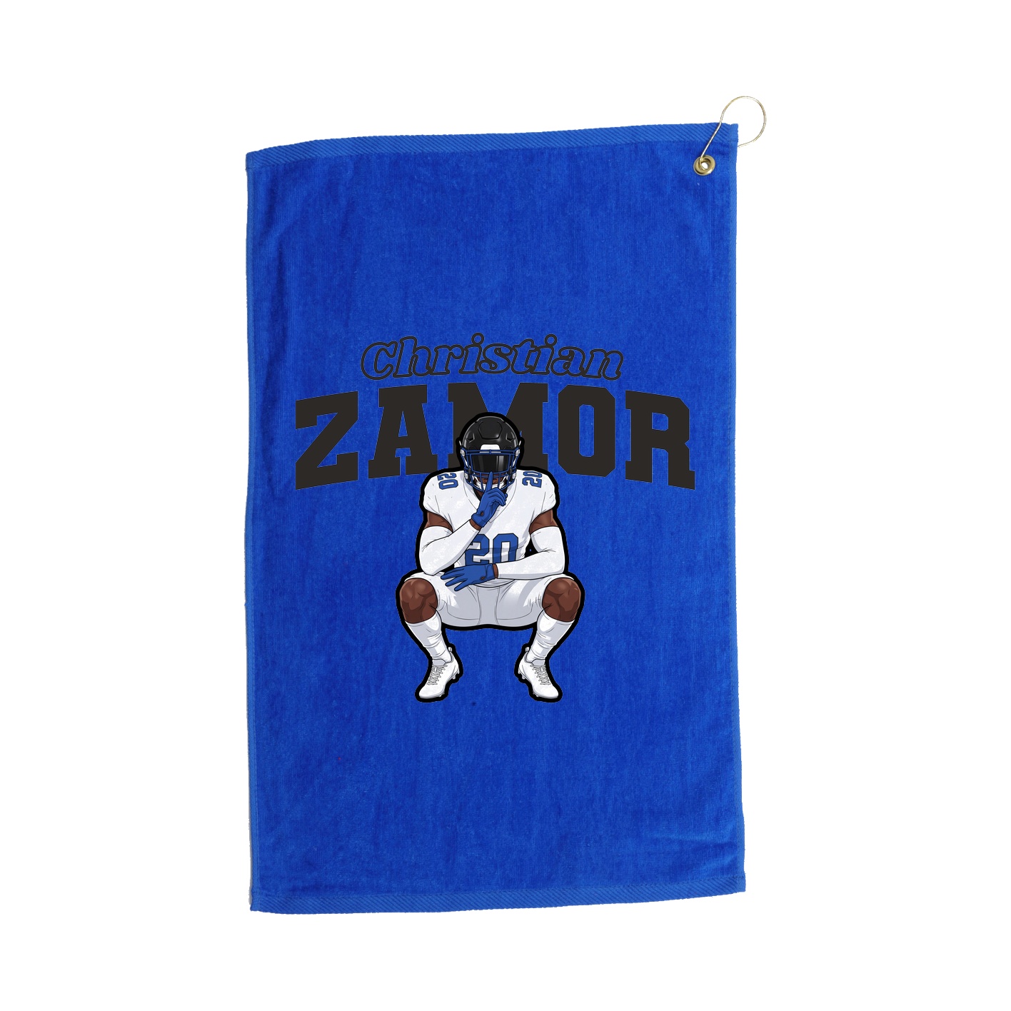 Golf Towel — Name Arch in Royal