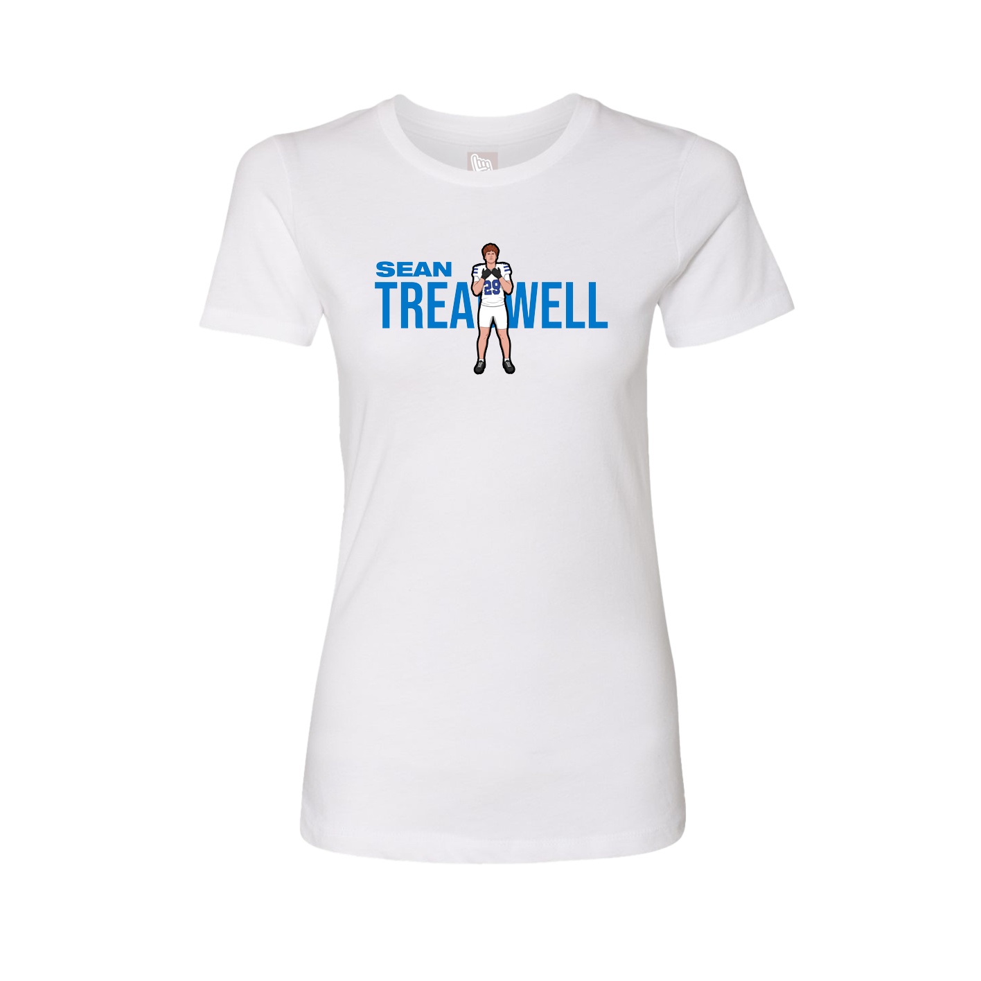 Fitted Women's Tee — Player Name in White