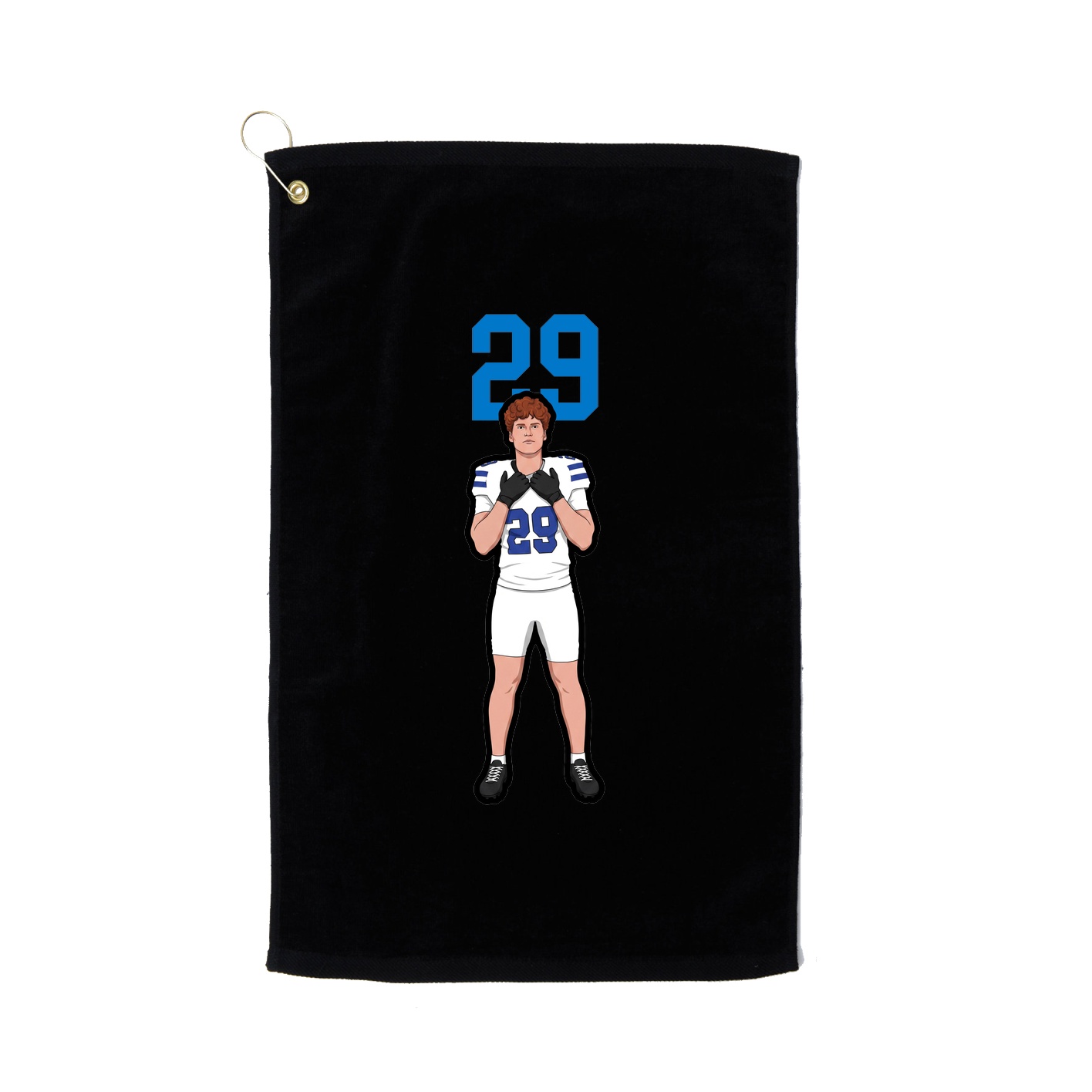 Golf Towel — Number Top in Black