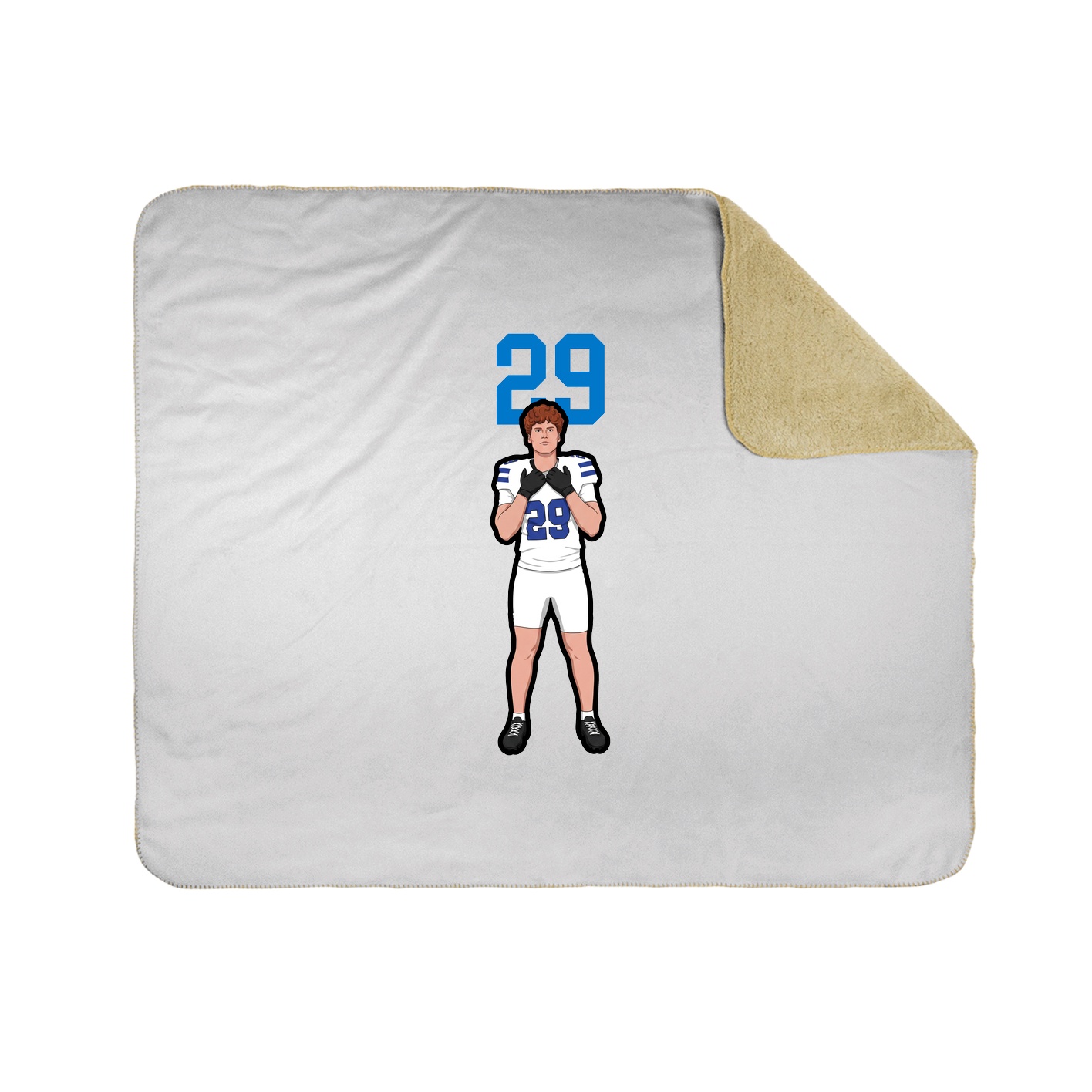 Throw Blanket — Number Top in White