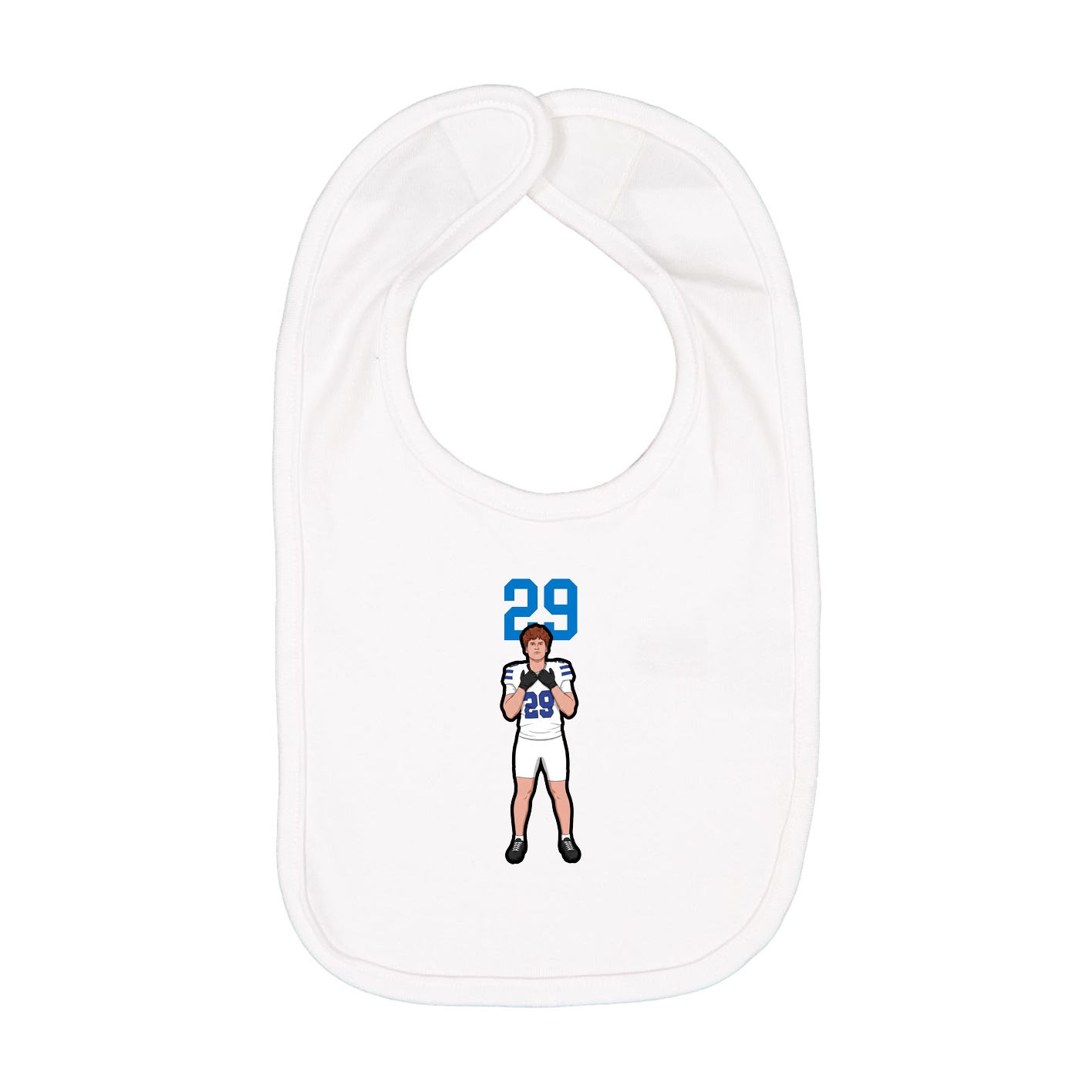Infant Bib — Number Top in White