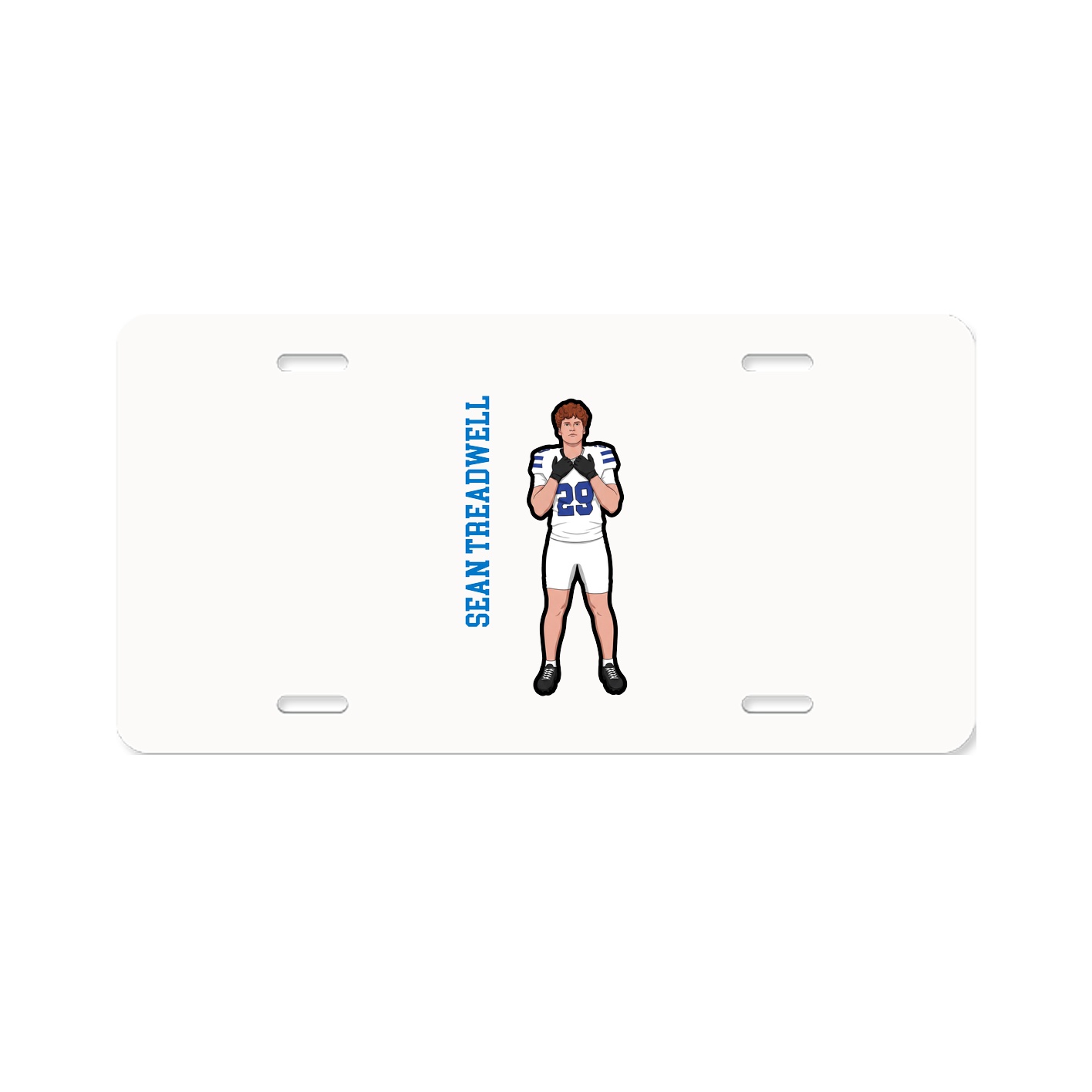 License Plate — Name Vertical in Classic