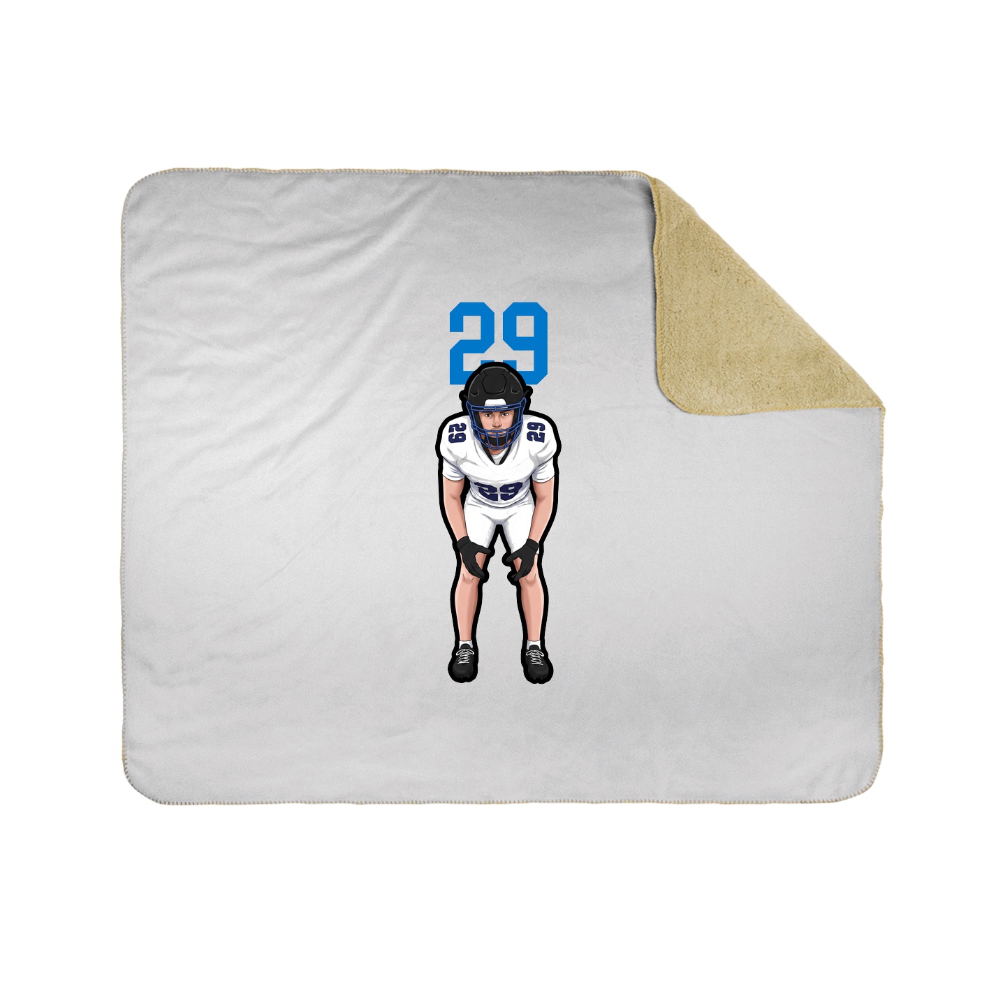 Throw Blanket — Number Top in White