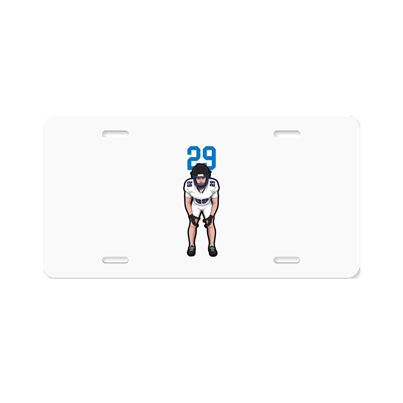 License Plate — Number Top in Classic