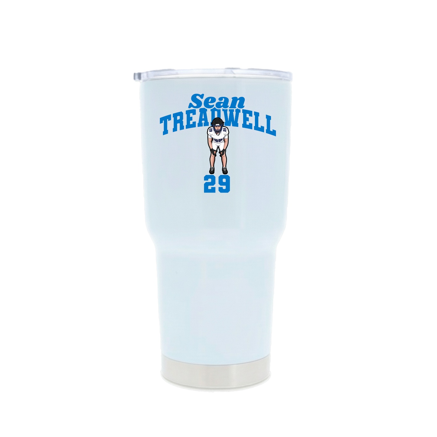 30oz Stainless Steel Tumbler — Signature Arch in White