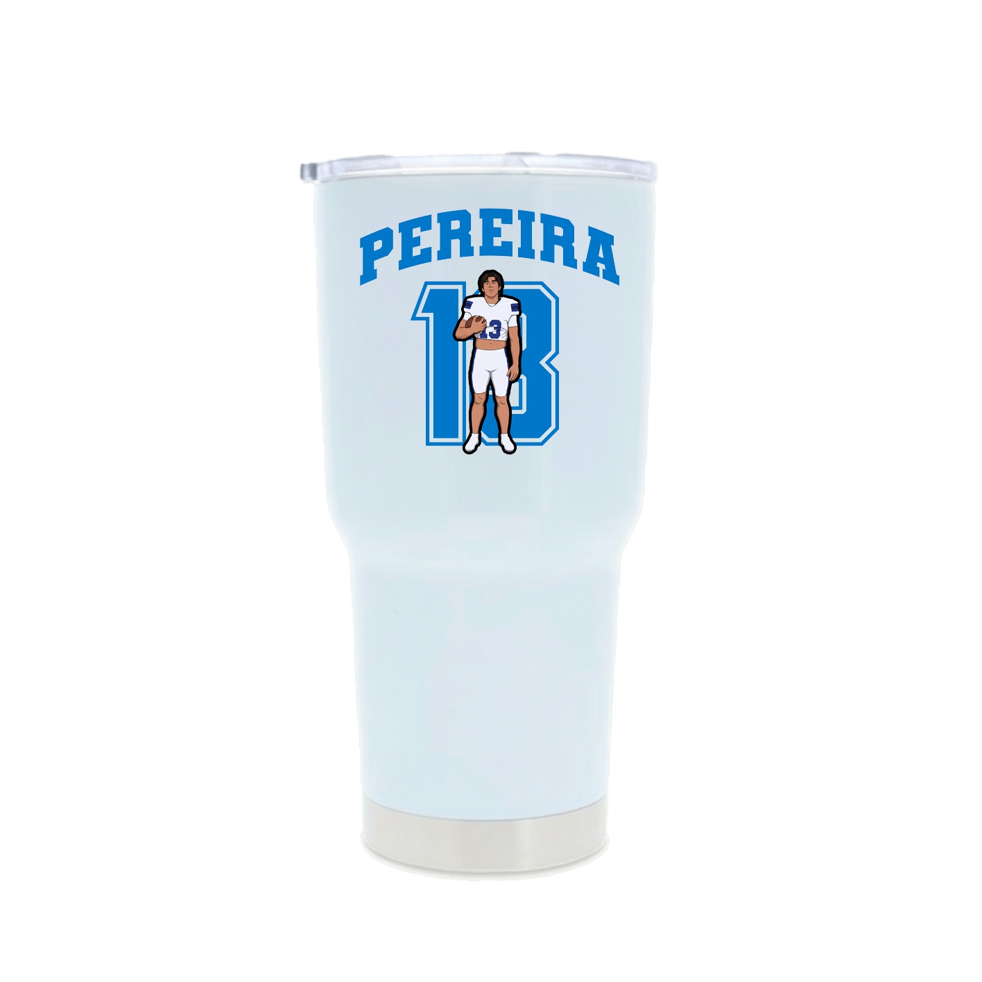 30oz Stainless Steel Tumbler — Number in White