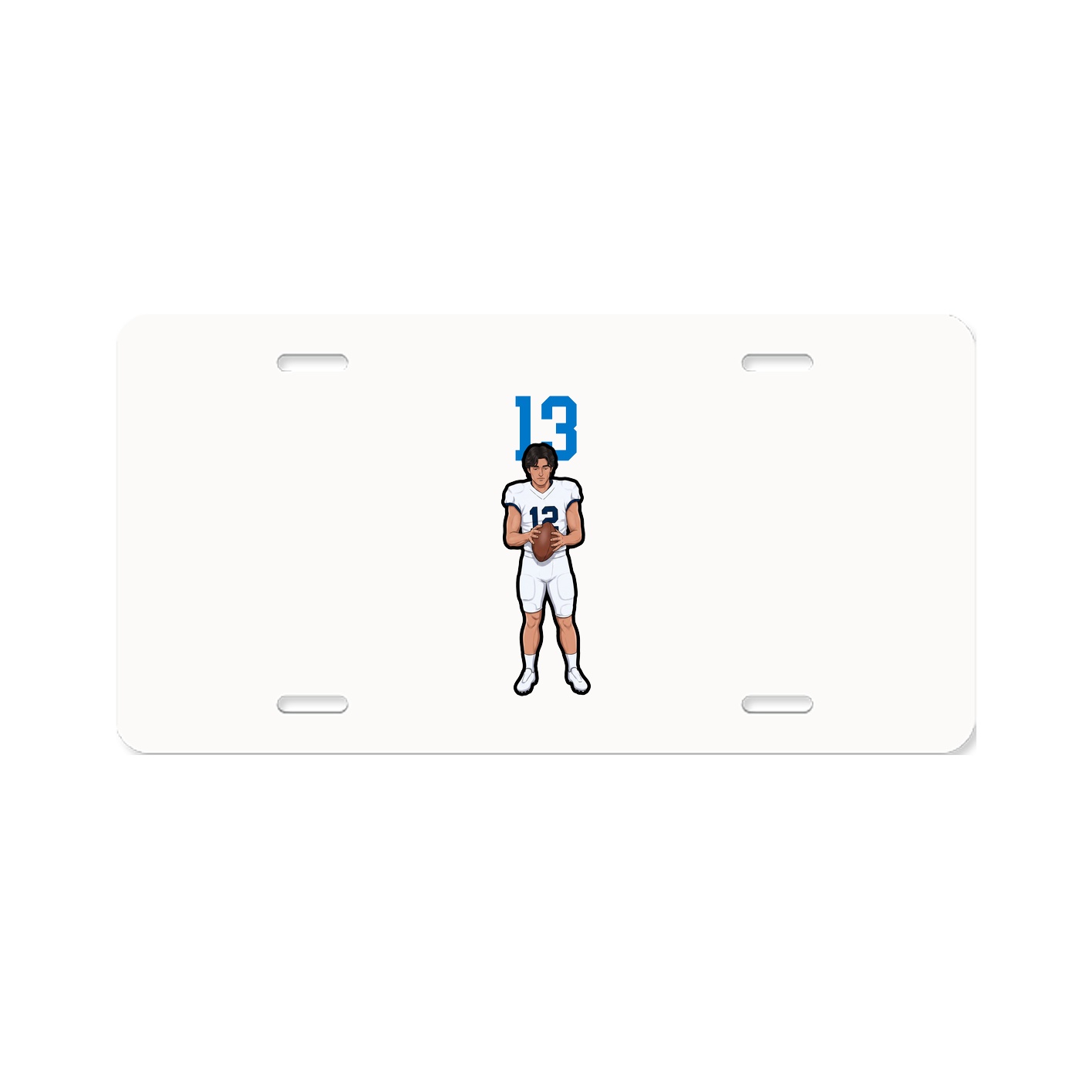 License Plate — Number Top in Classic
