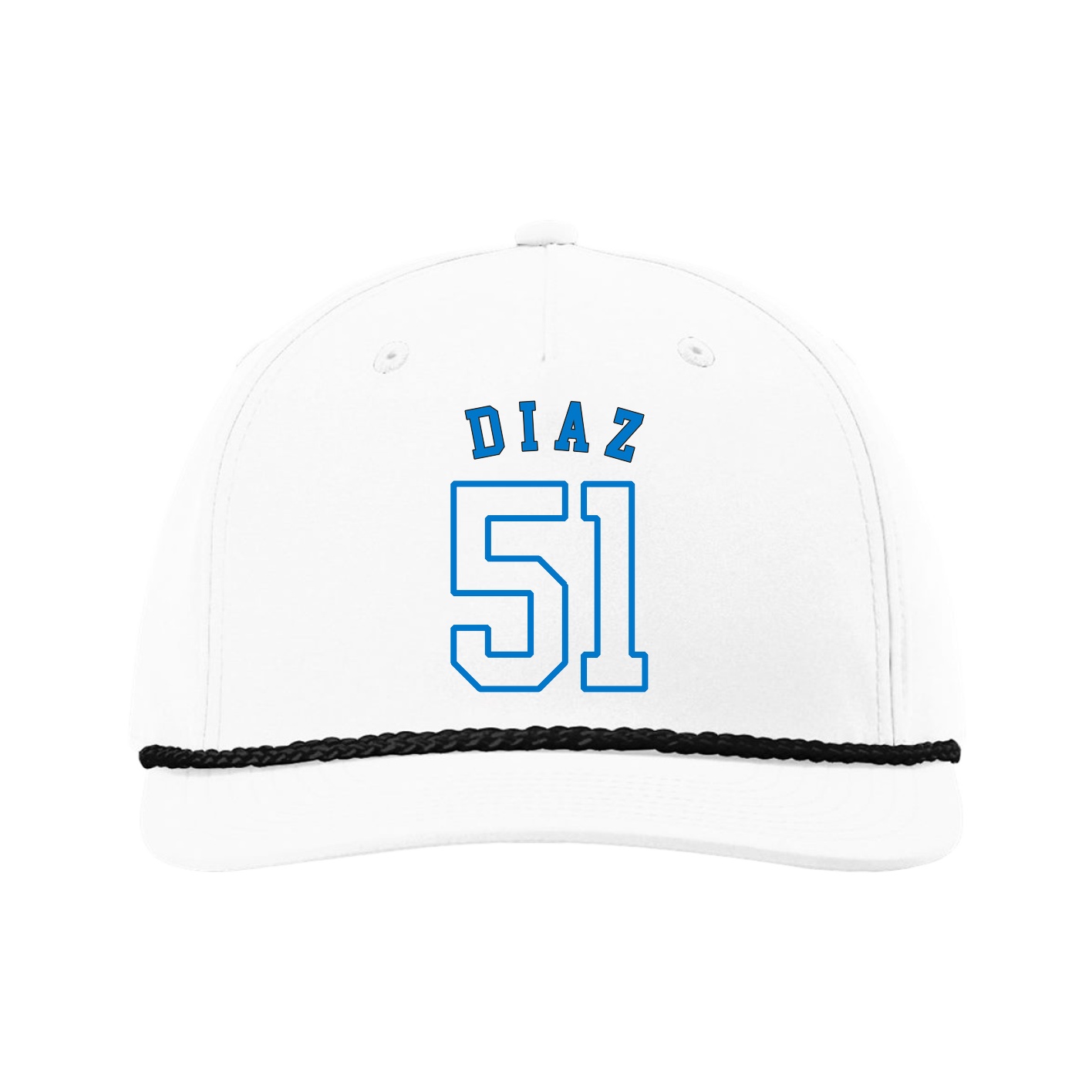 Five-Panel Classic Rope Cap — Shirsey Arch in White