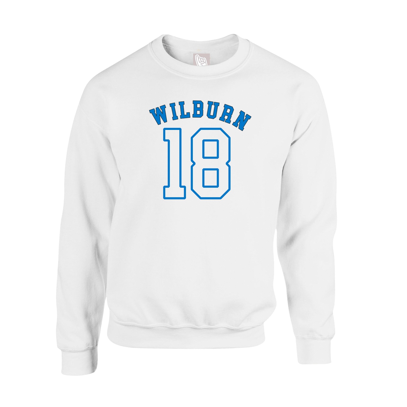 Fleece Crew — Shirsey Arch in White