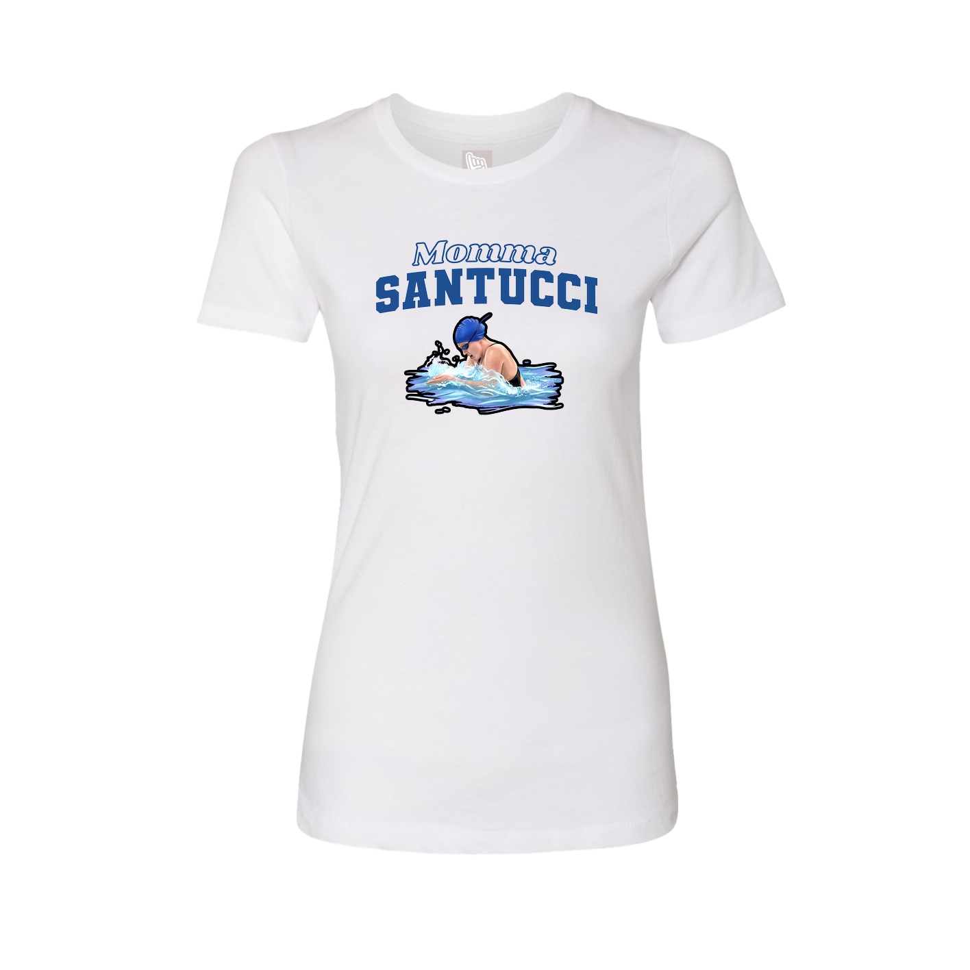 Womens Tee — Mothers Day Block in White