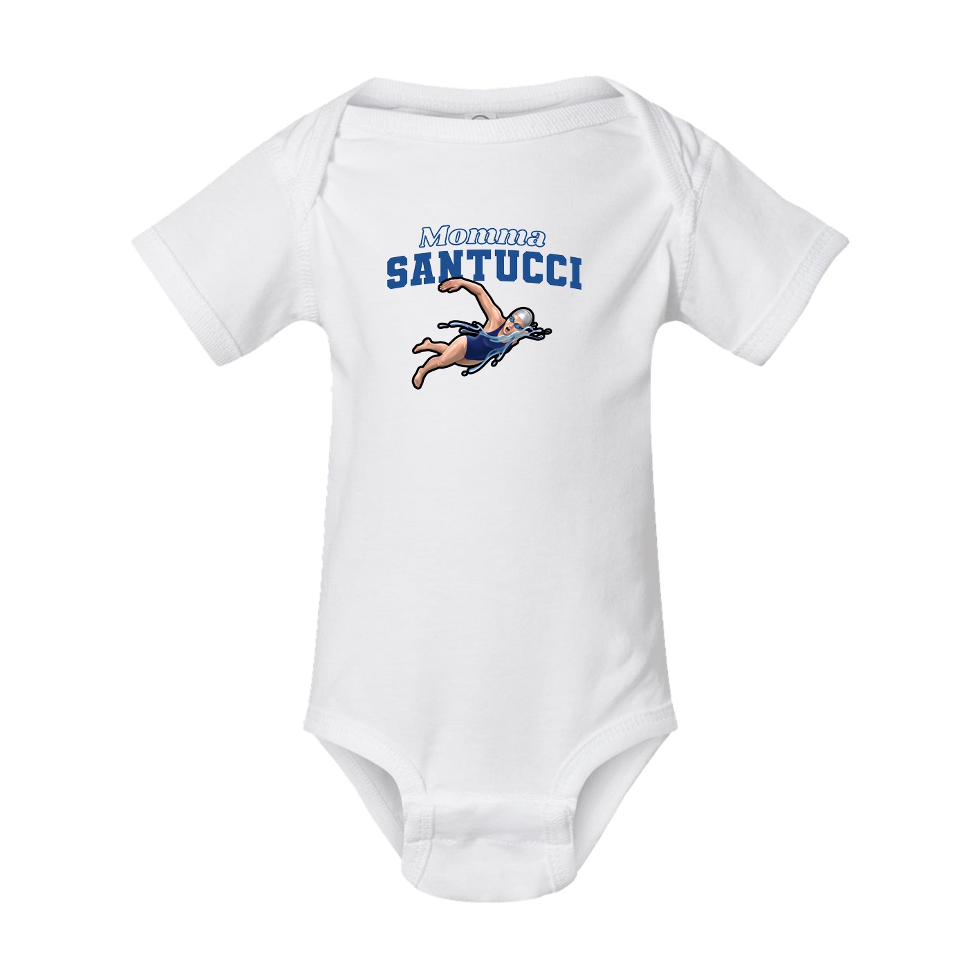 Baby Onesie — Mothers Day Block in White