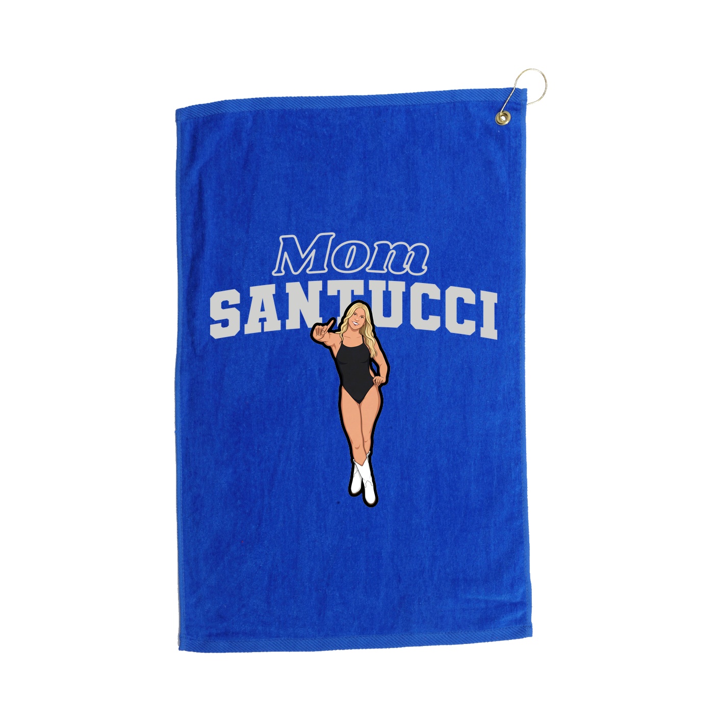 Golf Towel — Mothers Day Block in Royal