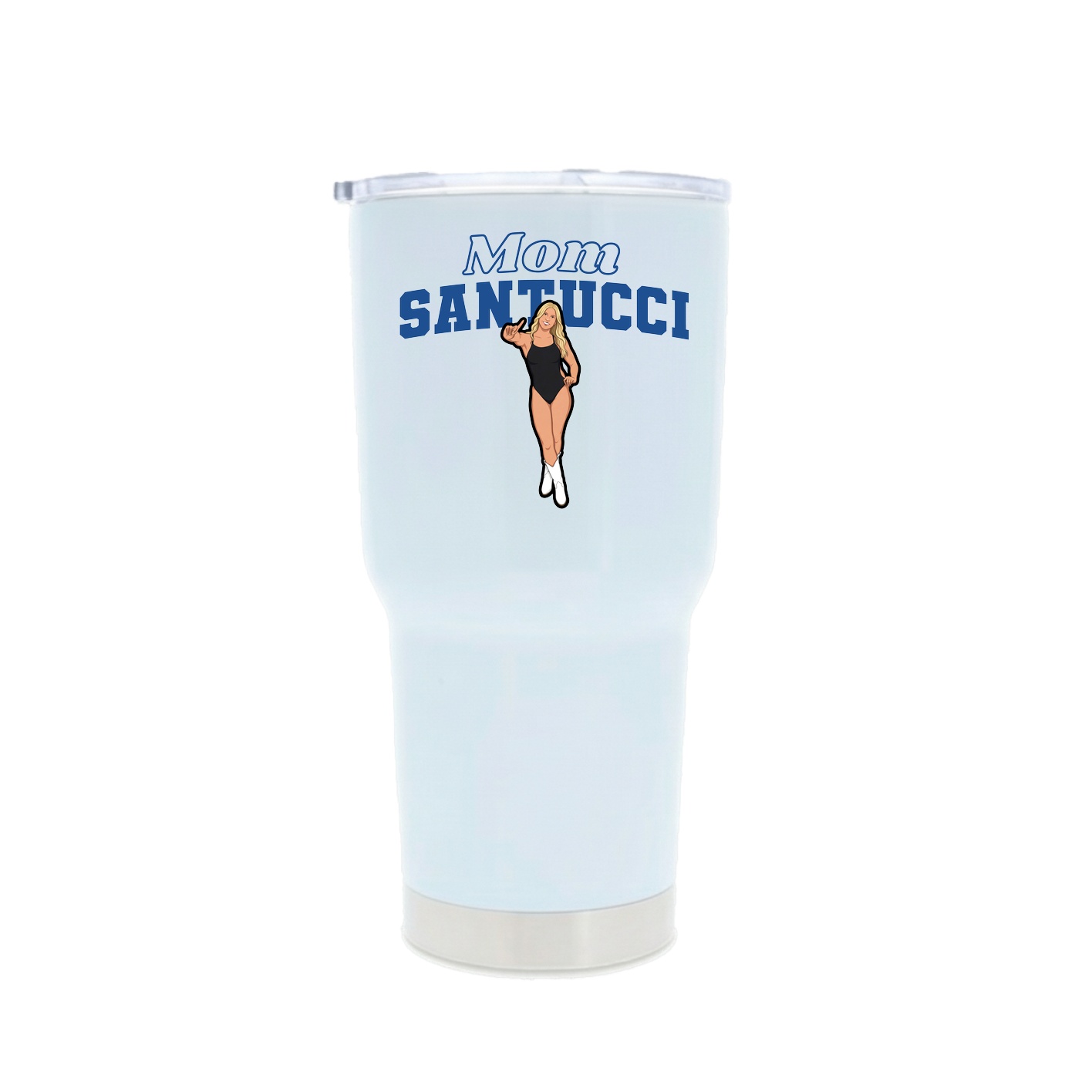 30oz Stainless Steel Tumbler — Mothers Day Block in White