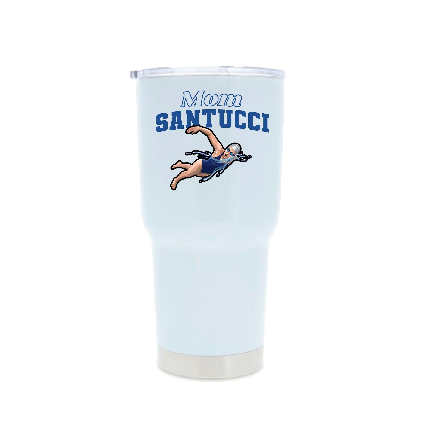 30oz Stainless Steel Tumbler — Mothers Day Block in White