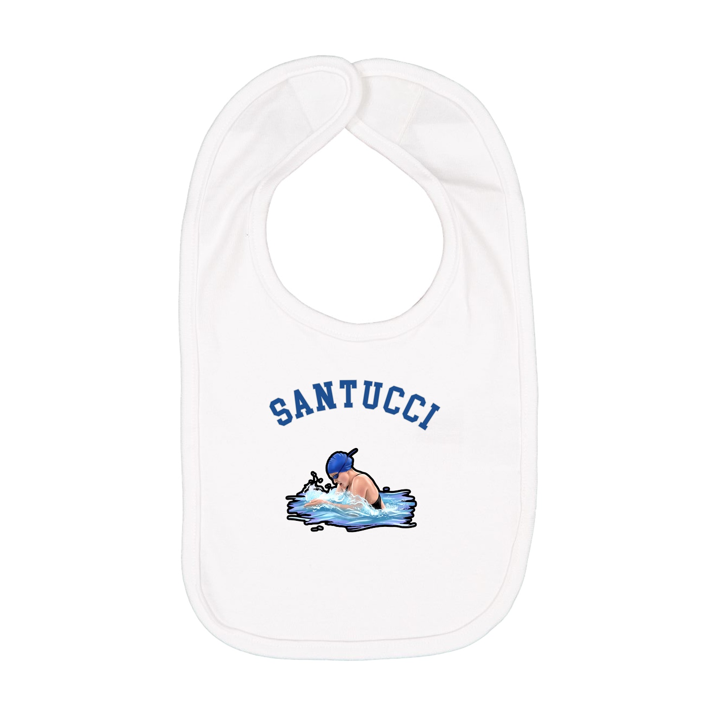 Infant Bib — Shirsey Arch in White
