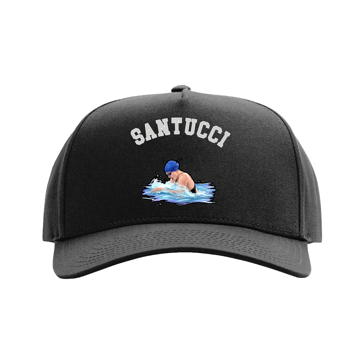 Full Fabric Five-Panel Champ Cap — Shirsey Arch in Black