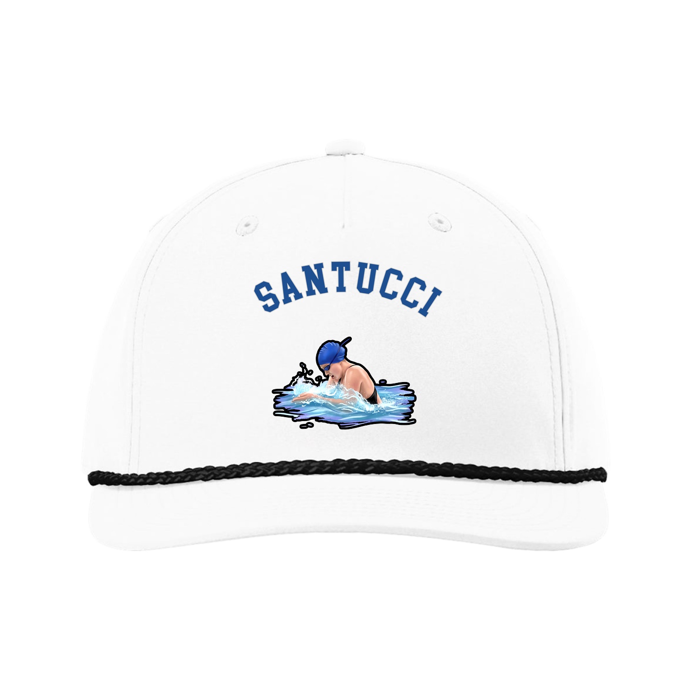 Five-Panel Classic Rope Cap — Shirsey Arch in White