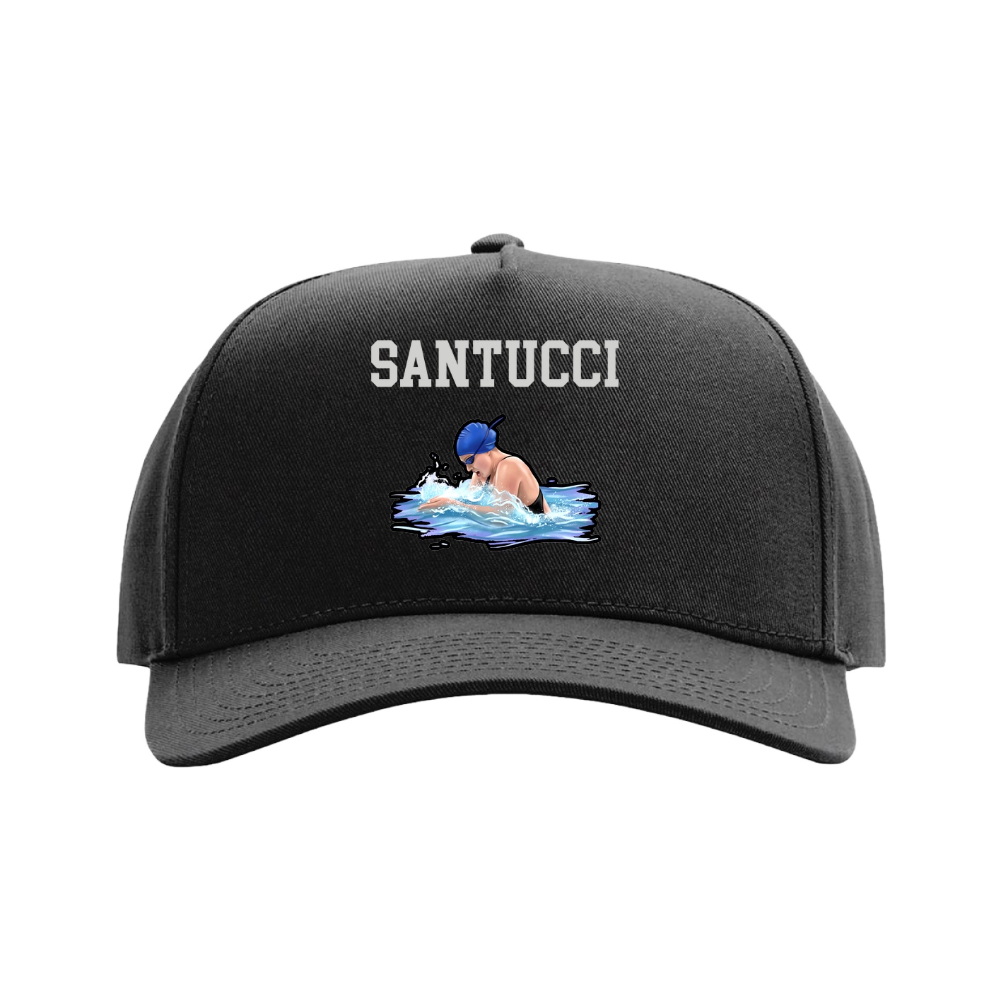 Full Fabric Five-Panel Champ Cap — Shirsey in Black