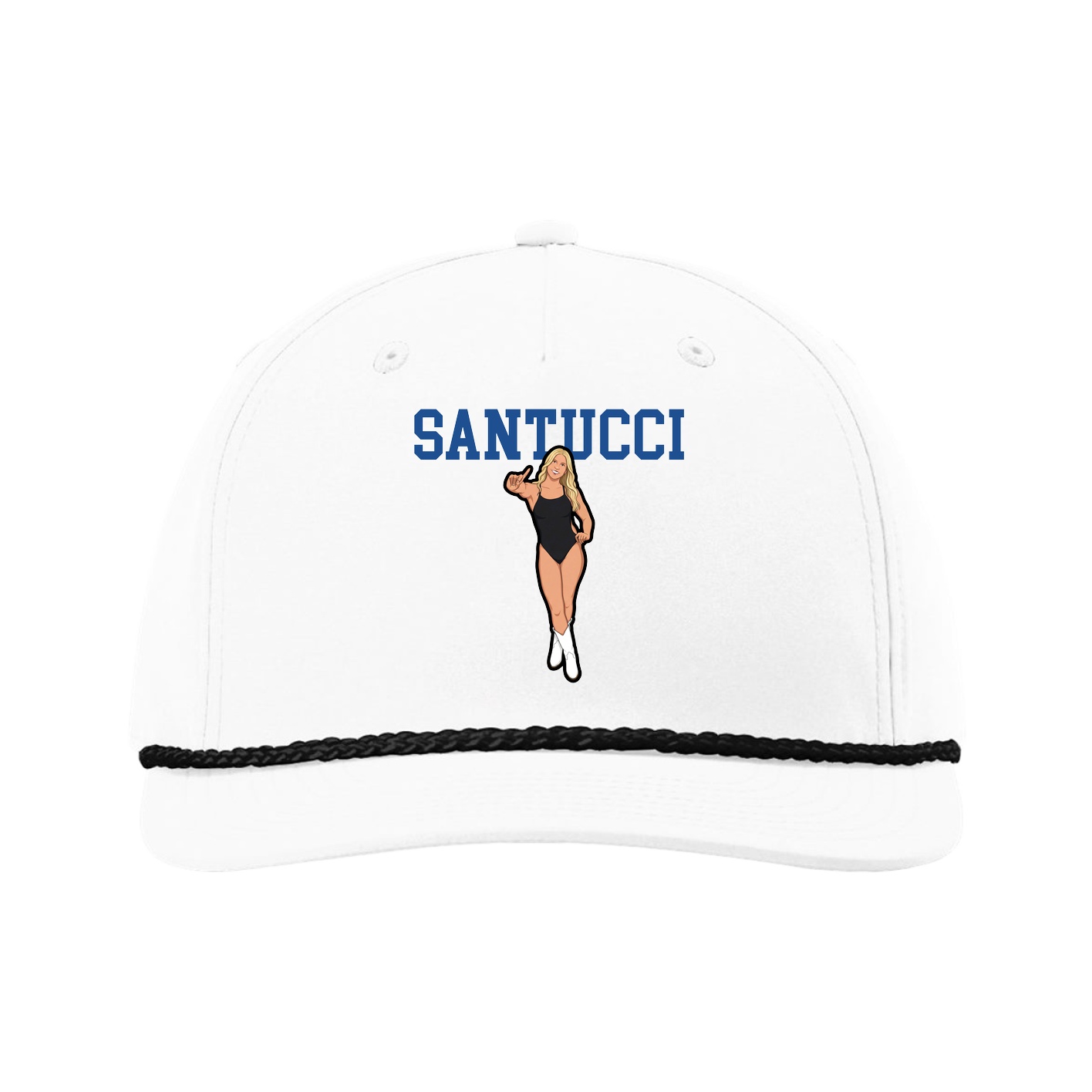 Five-Panel Classic Rope Cap — Shirsey in White