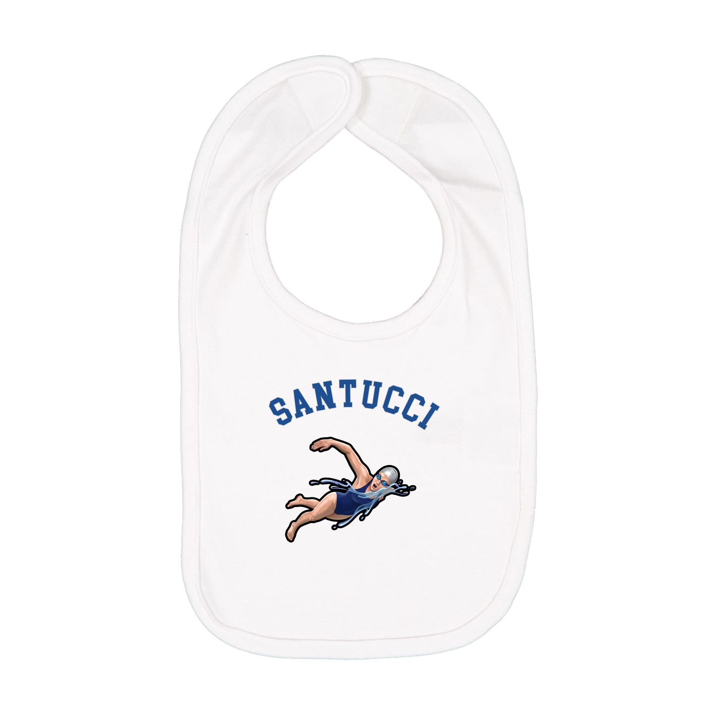 Infant Bib — Shirsey Arch in White