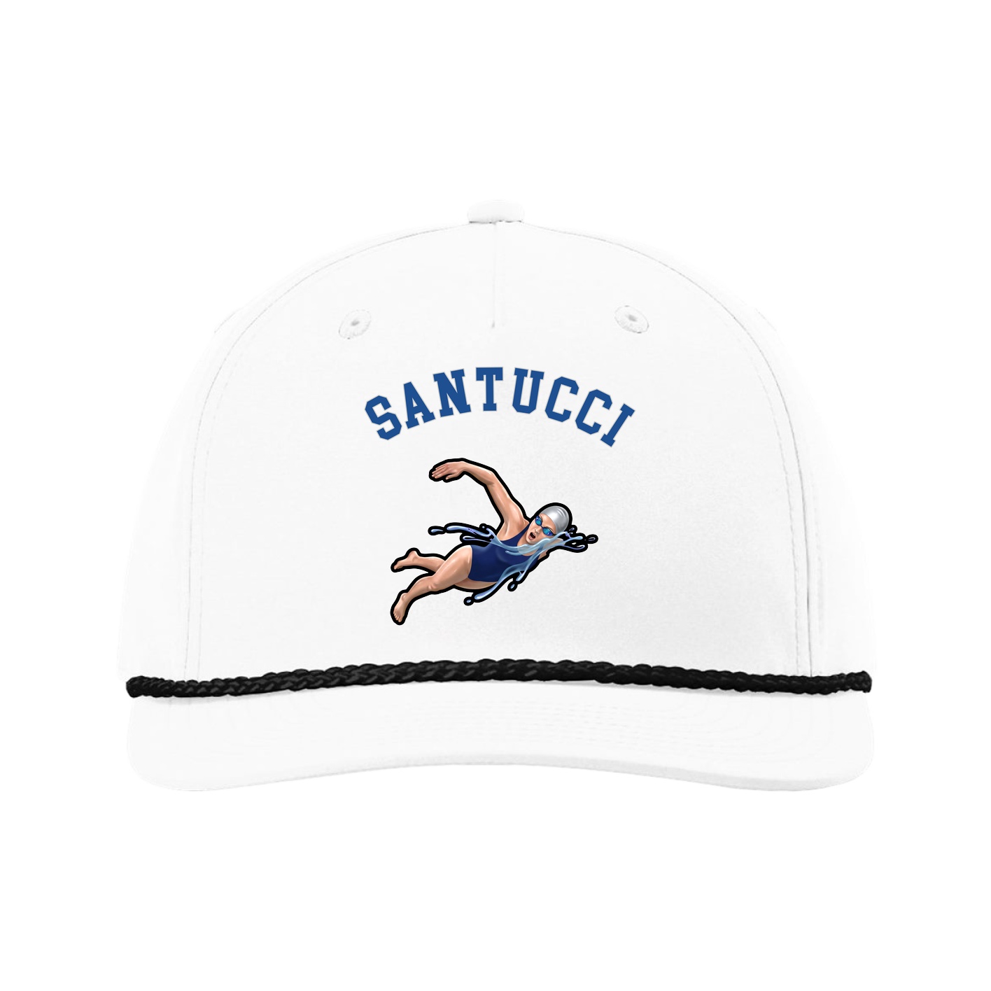 Five-Panel Classic Rope Cap — Shirsey Arch in White