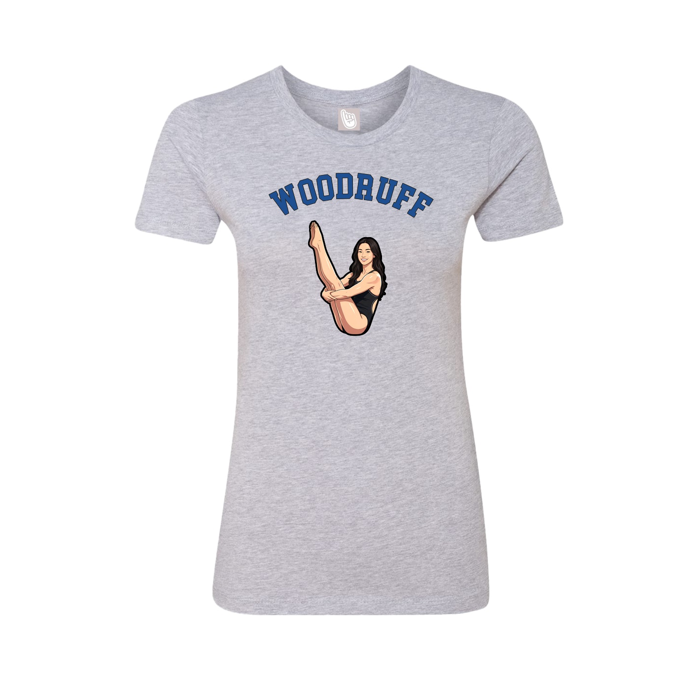 Fitted Women's Tee — Shirsey Arch in Grey