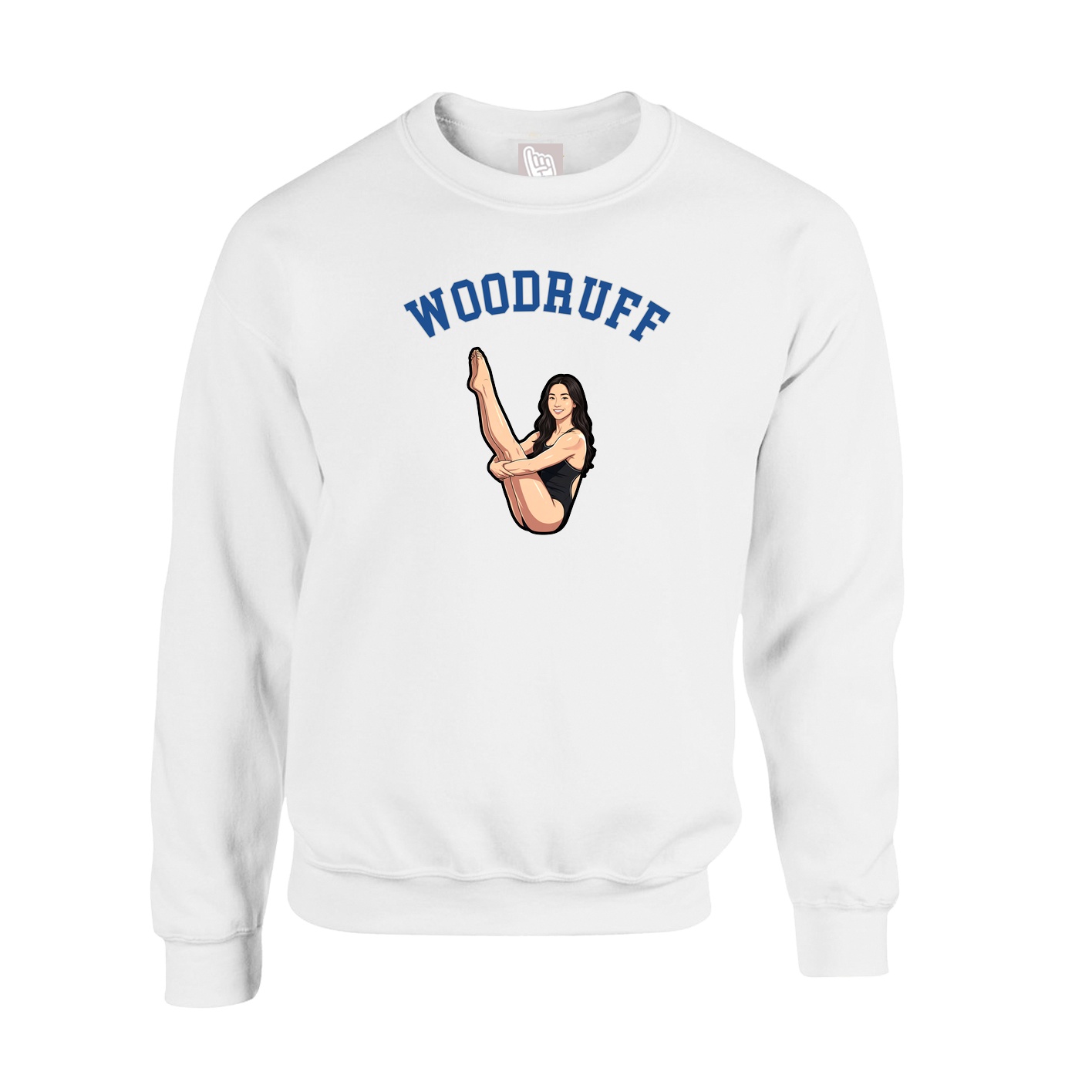 Fleece Crew — Shirsey Arch in White