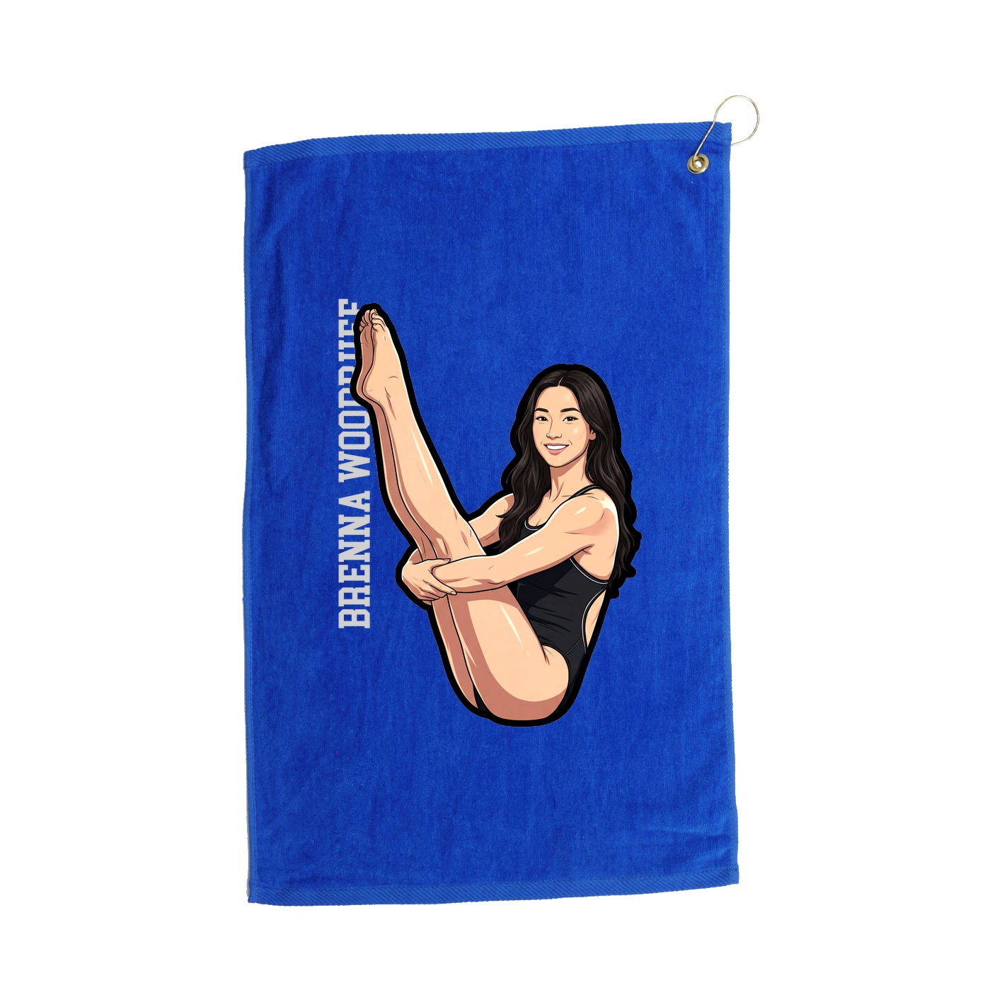 Golf Towel — Name Vertical in Royal