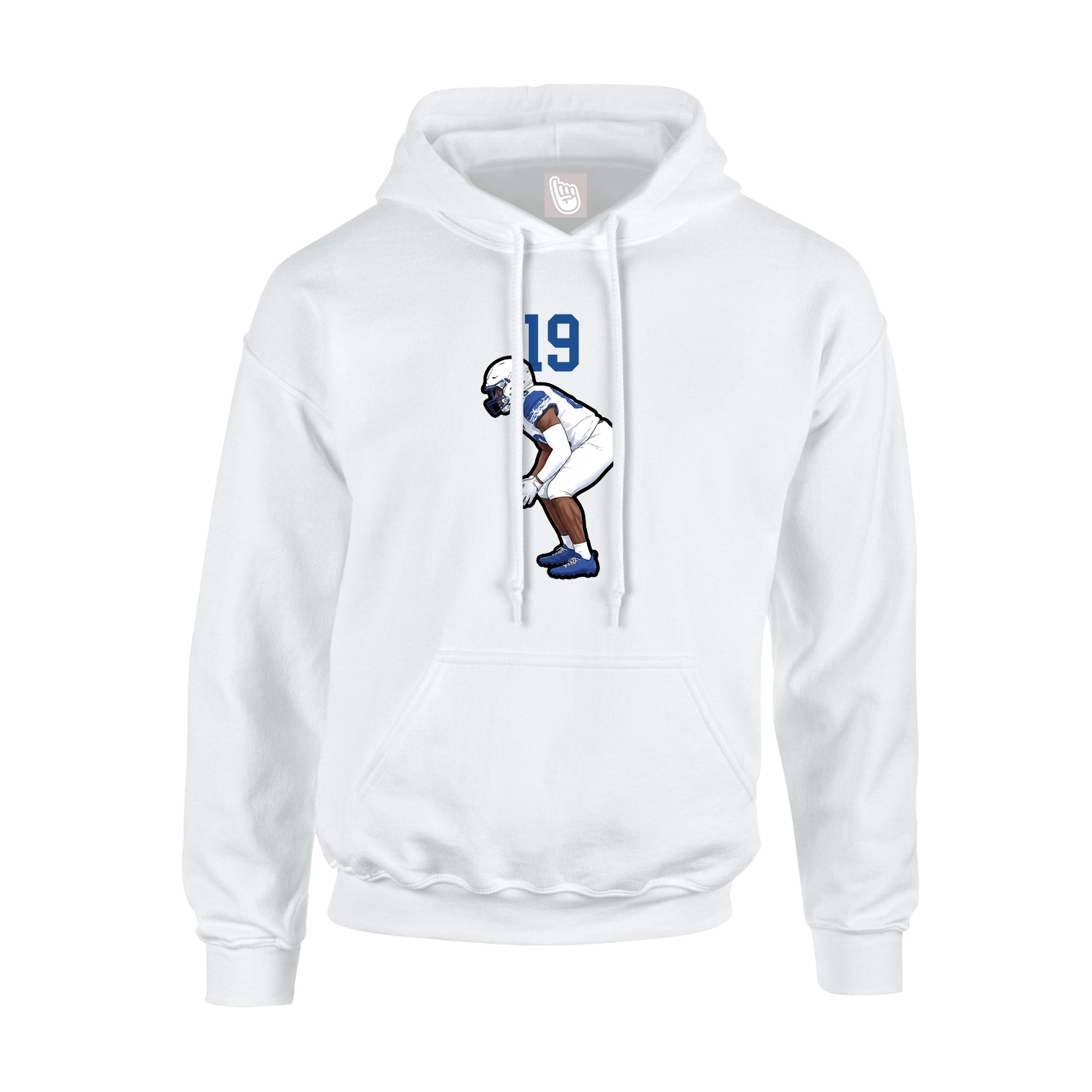 Hoodie — Number Top in White