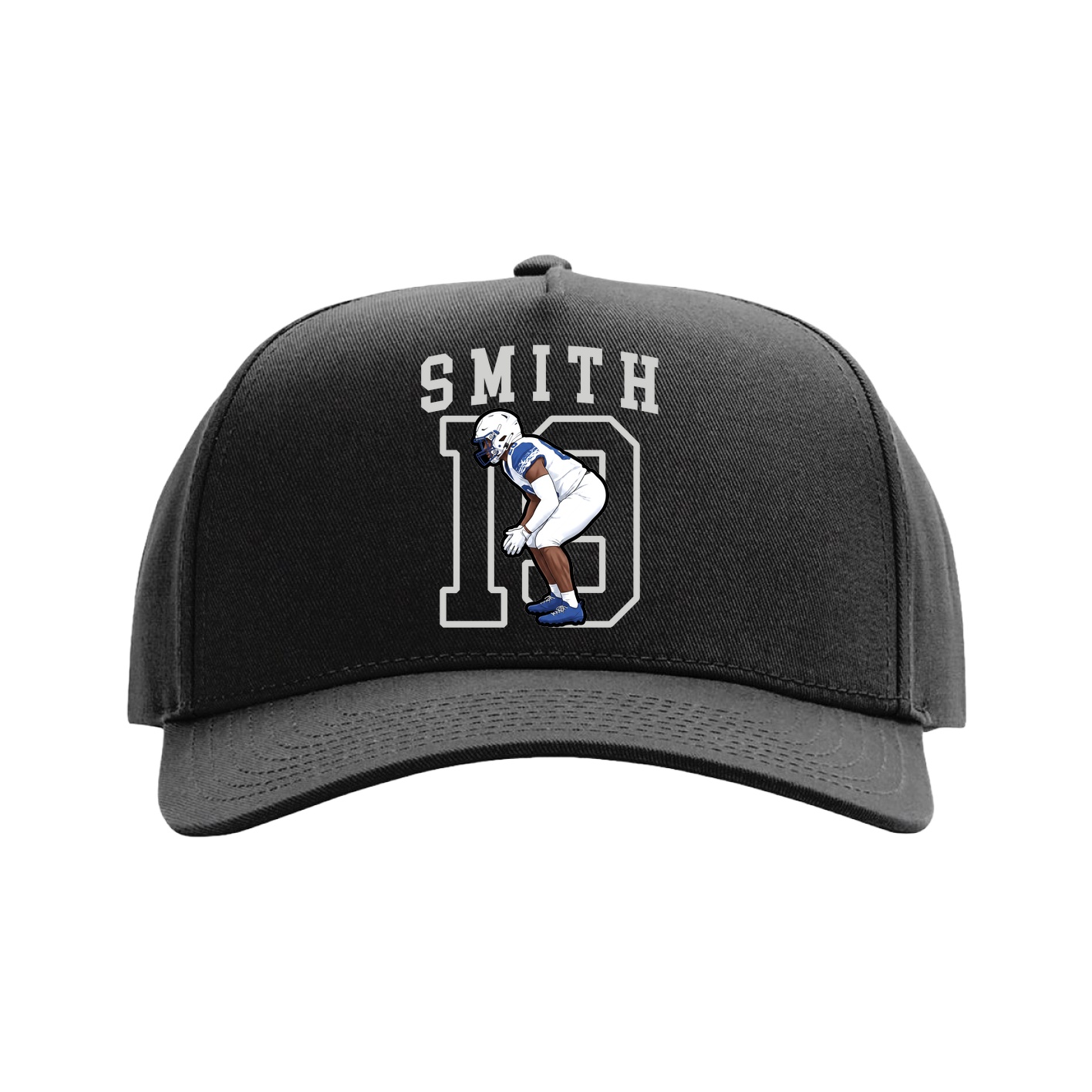 Full Fabric Five-Panel Champ Cap — Shirsey in Black