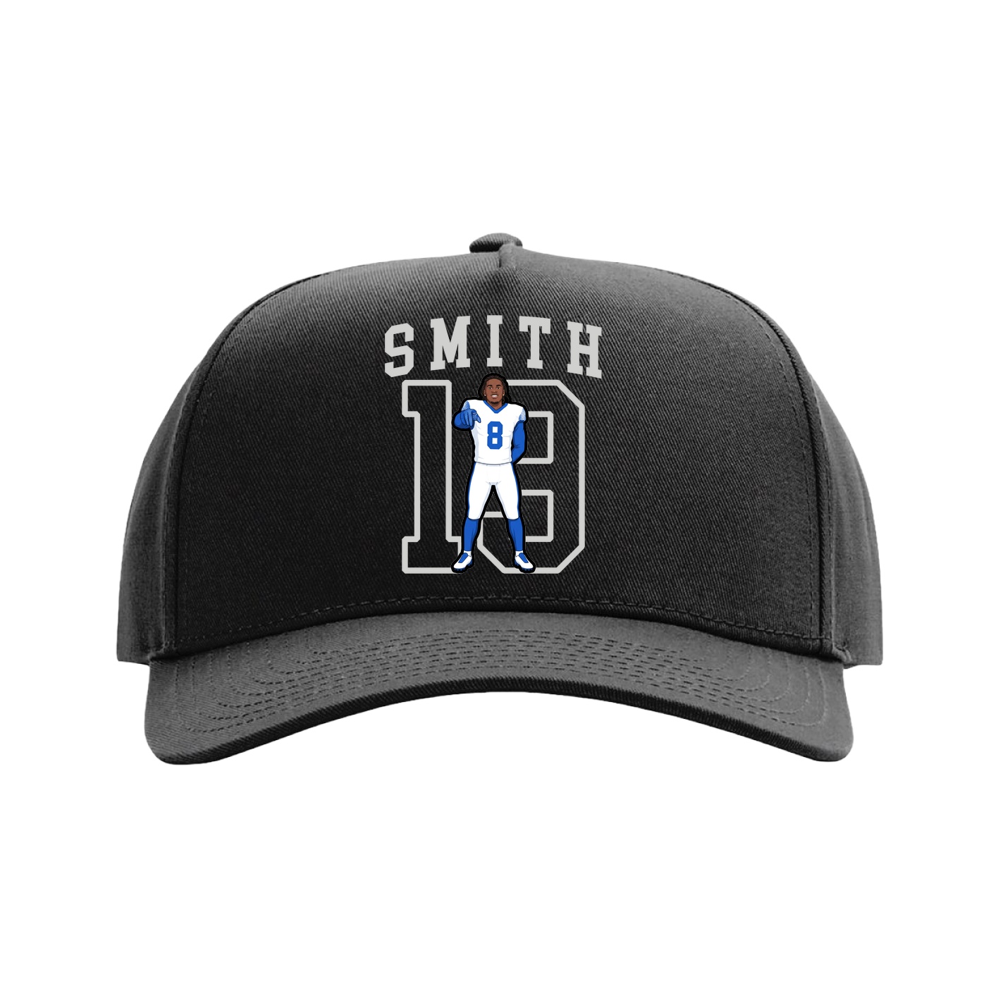 Full Fabric Five-Panel Champ Cap — Shirsey in Black