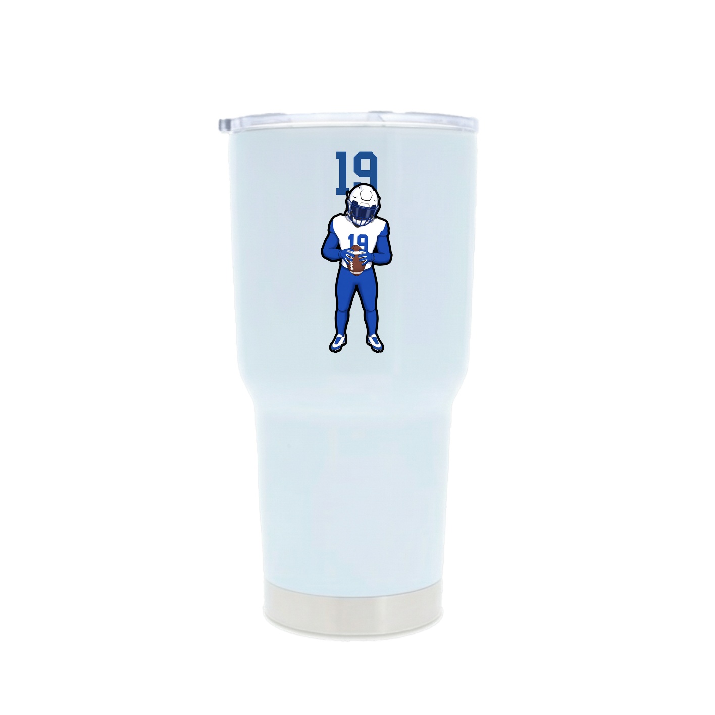 30oz Stainless Steel Tumbler — Number Top in White