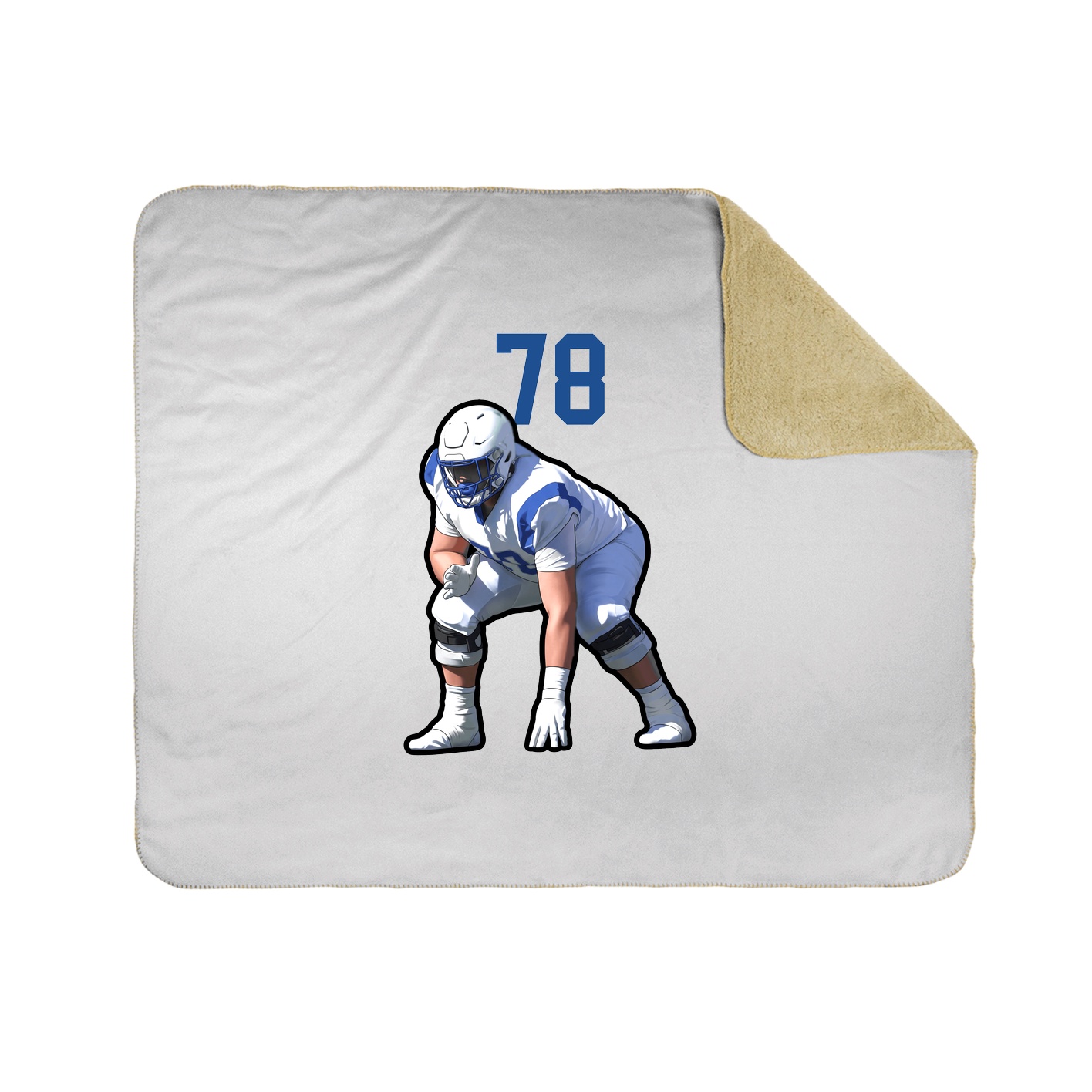 Throw Blanket — Number Top in White