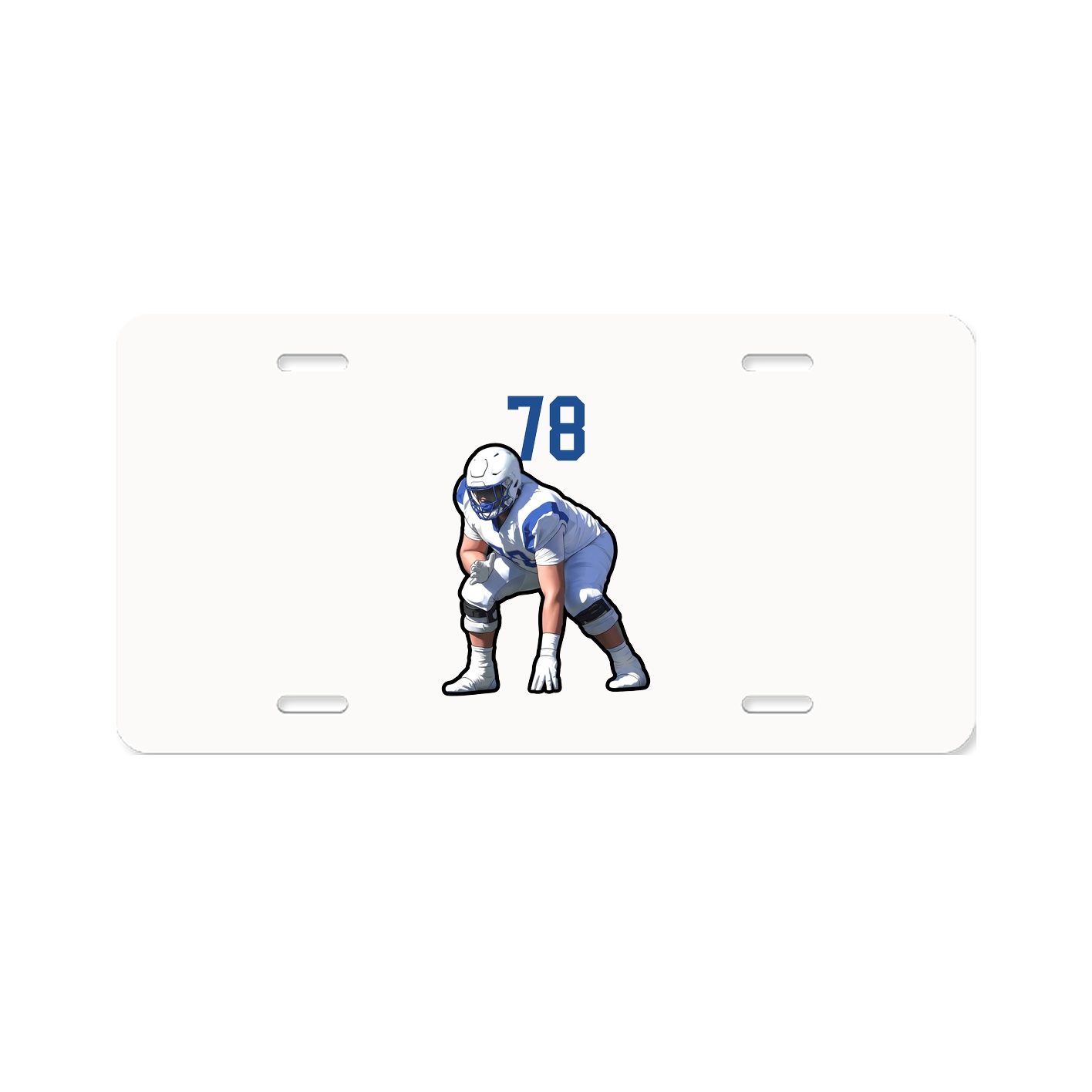 License Plate — Number Top in Classic