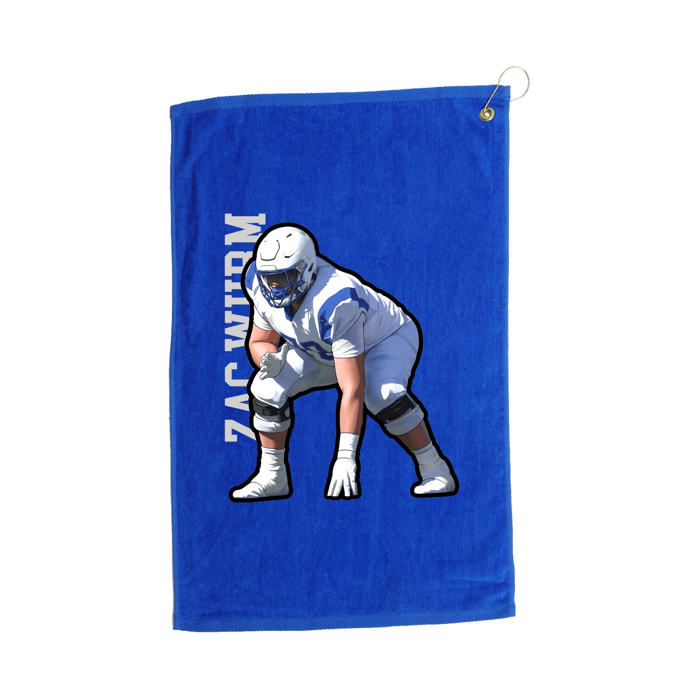 Golf Towel — Name Vertical in Royal