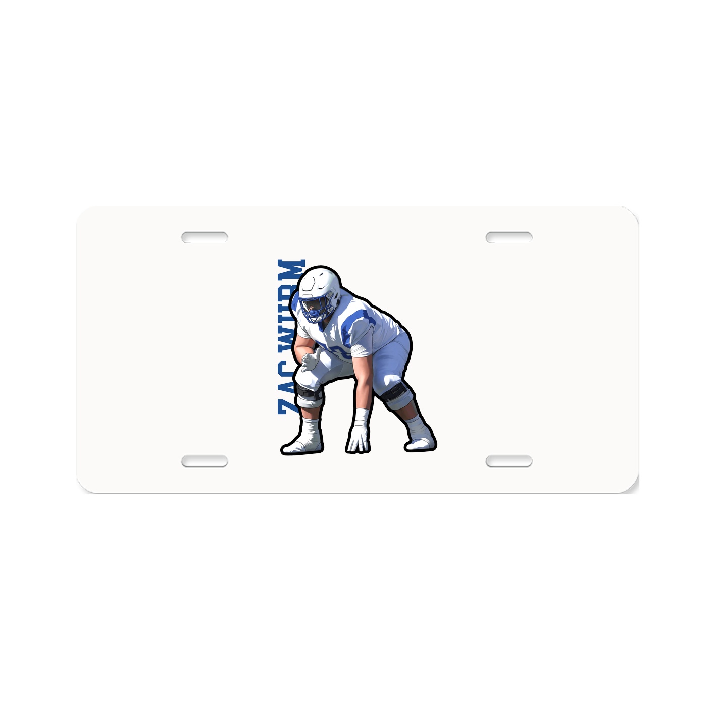 License Plate — Name Vertical in Classic