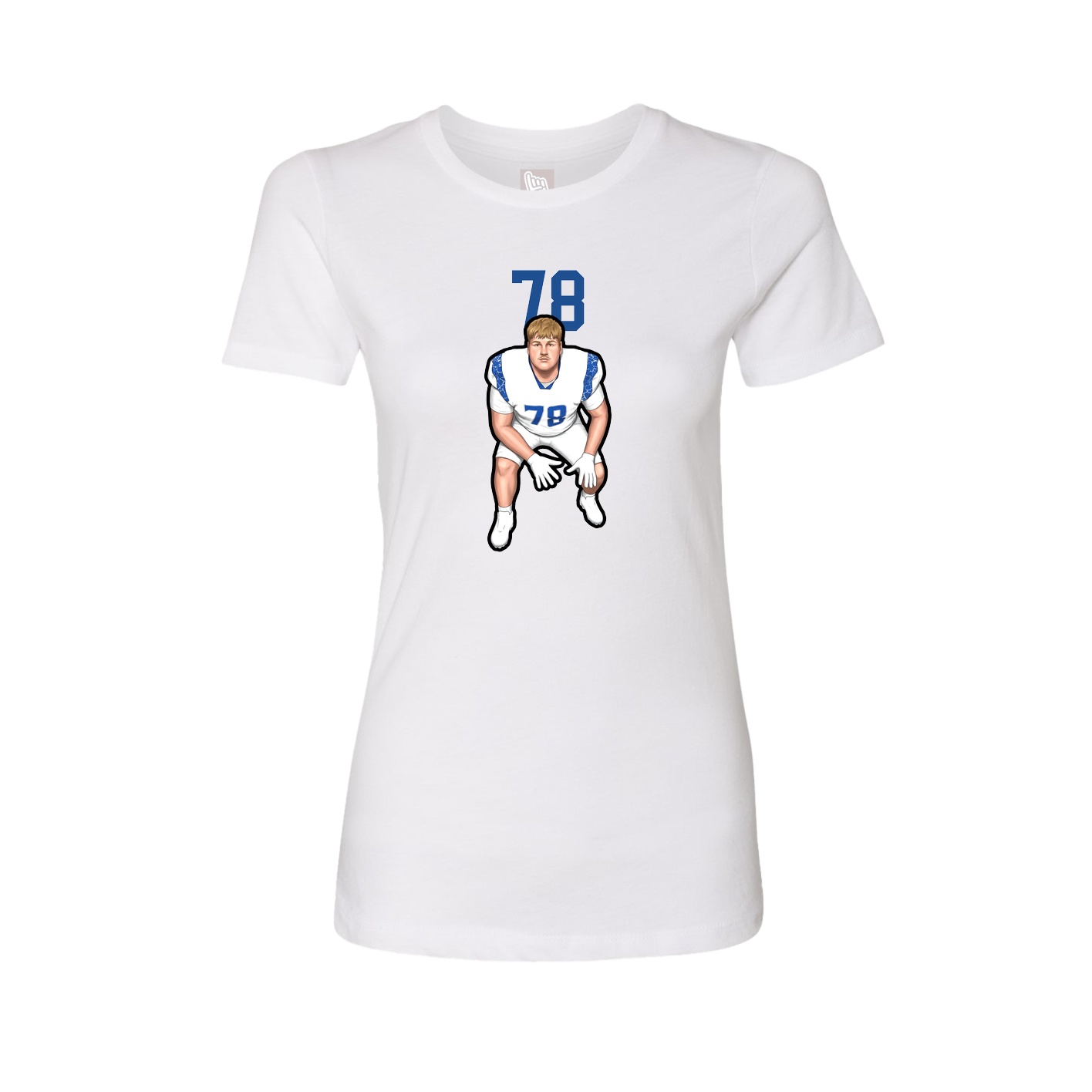 Fitted Women's Tee — Number Top in White