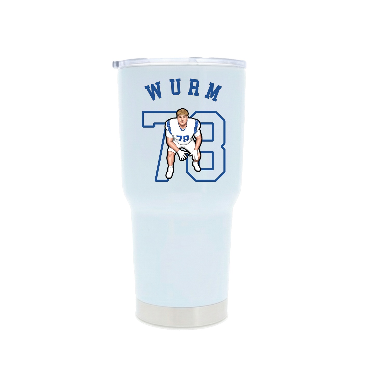 30oz Stainless Steel Tumbler — Shirsey Arch in White