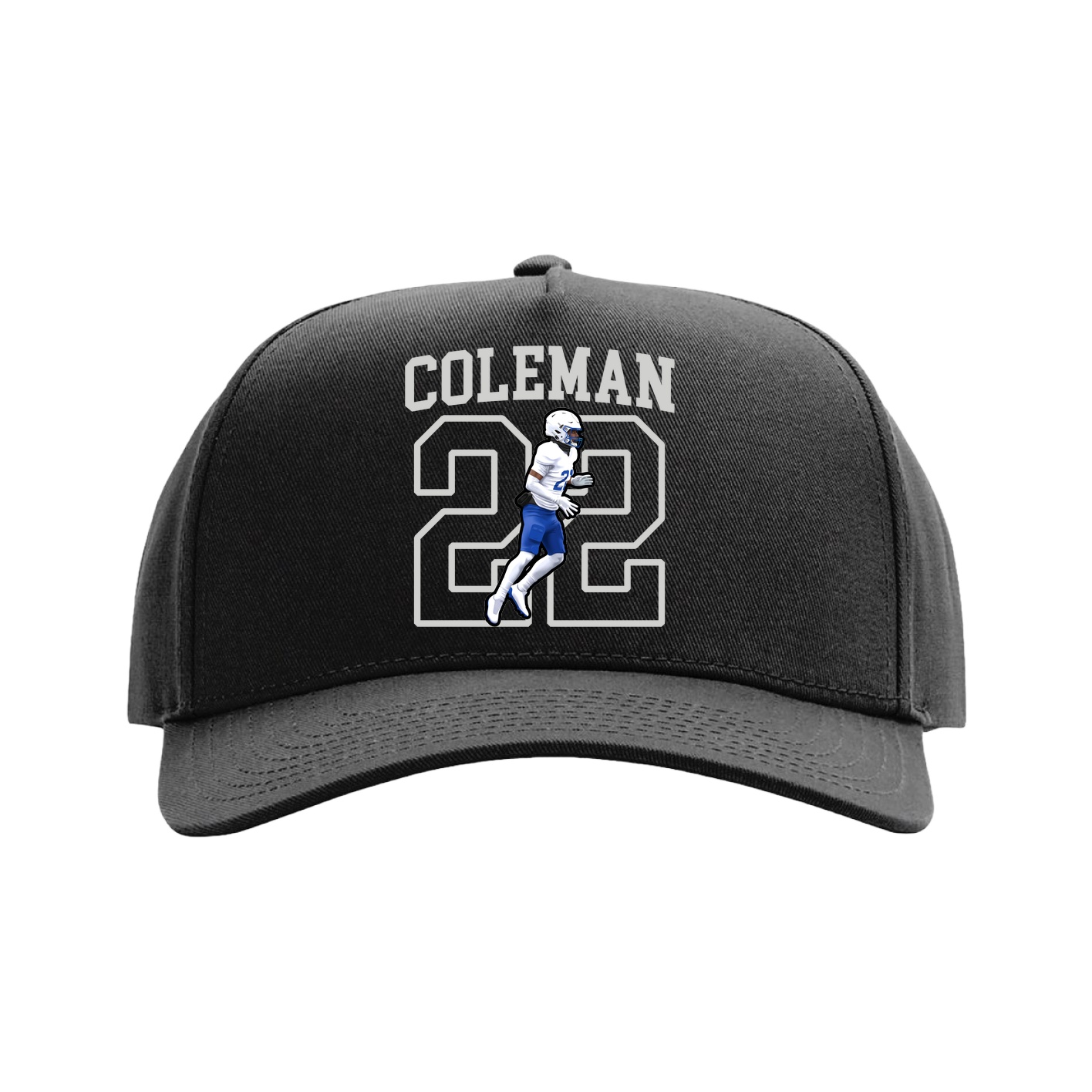 Full Fabric Five-Panel Champ Cap — Shirsey in Black