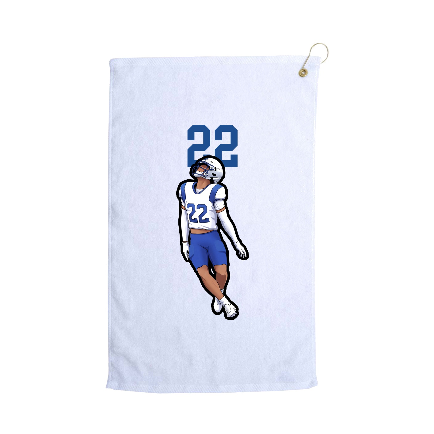 Golf Towel — Number Top in White
