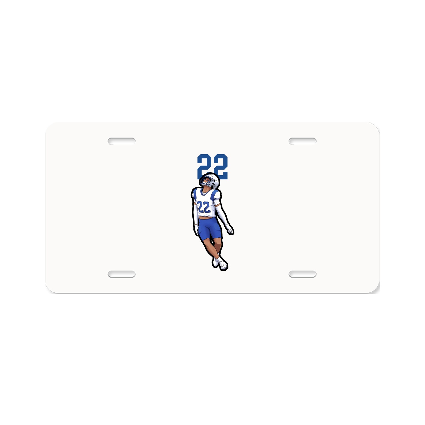 License Plate — Number Top in Classic