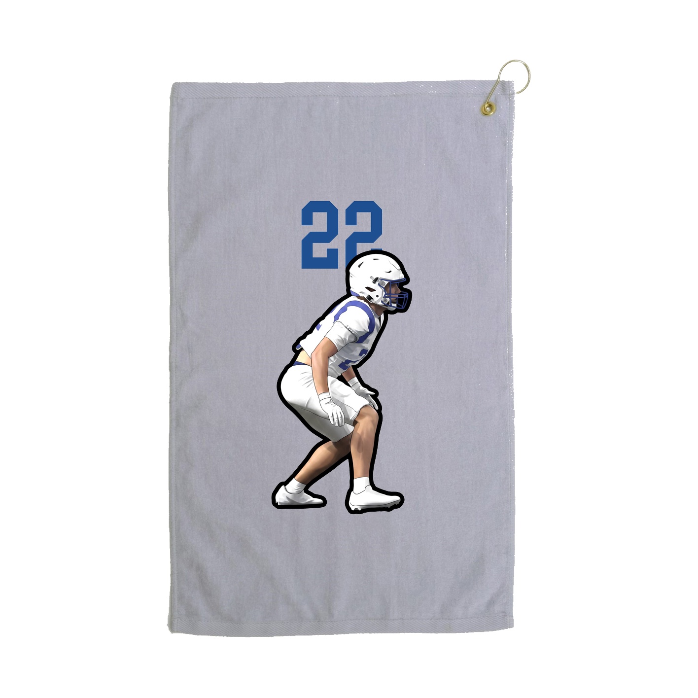 Golf Towel — Number Top in Grey