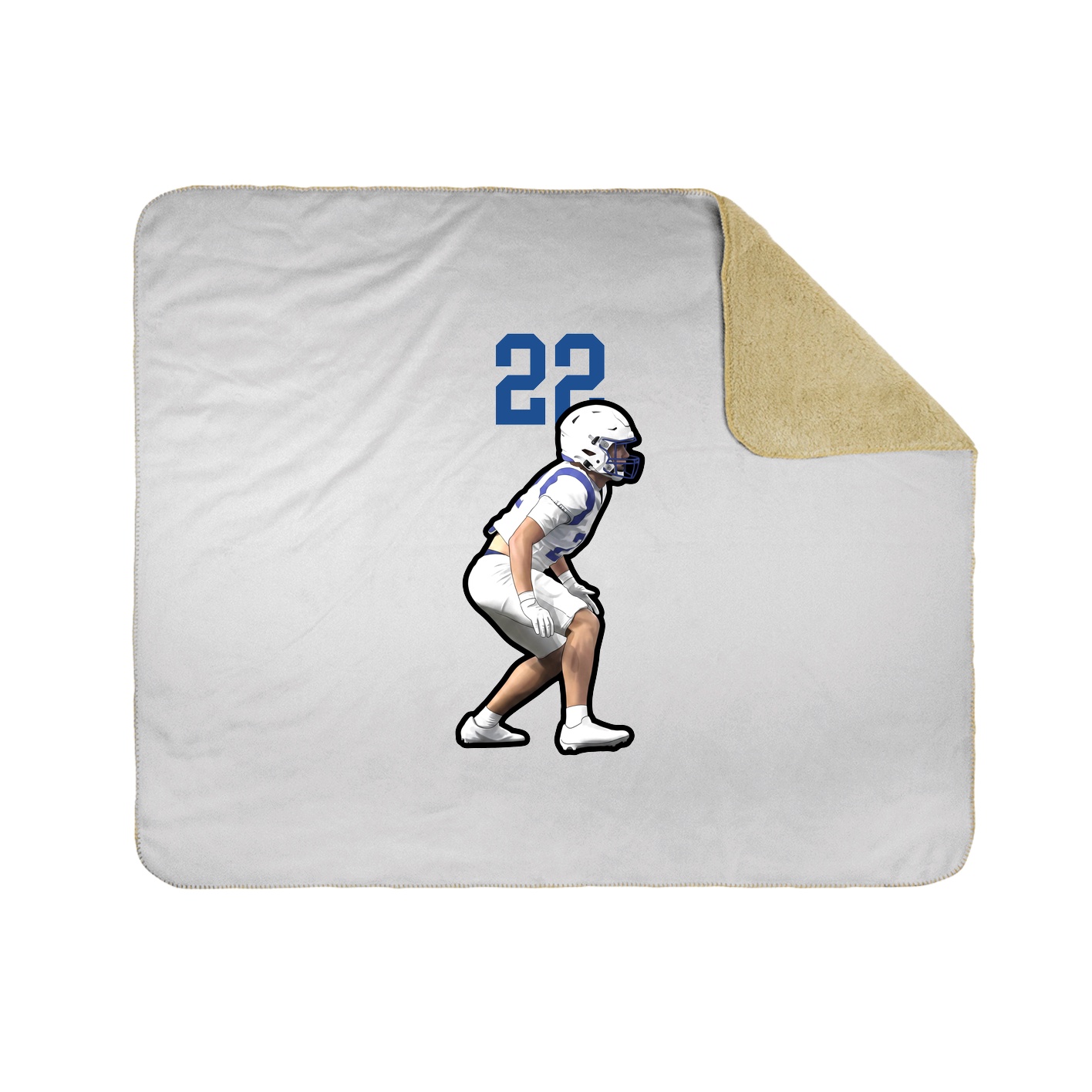 Throw Blanket — Number Top in White