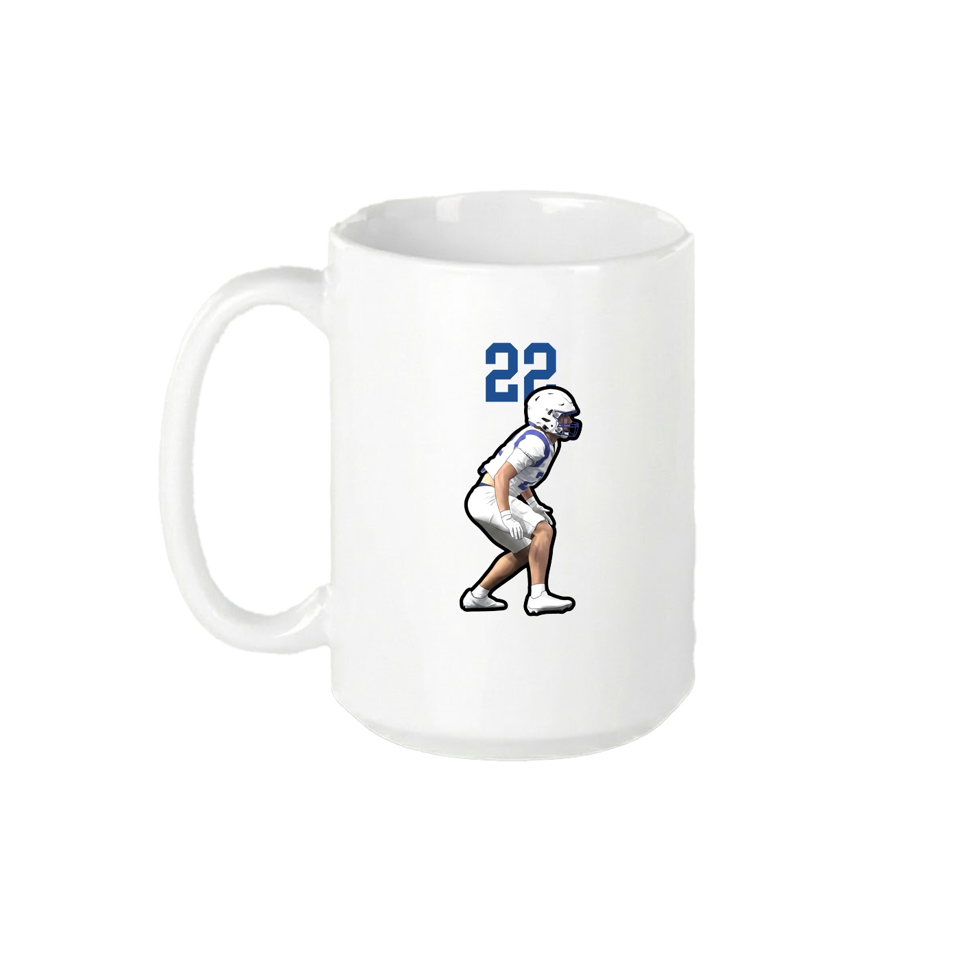 15oz Coffee Mug — Number Top in White