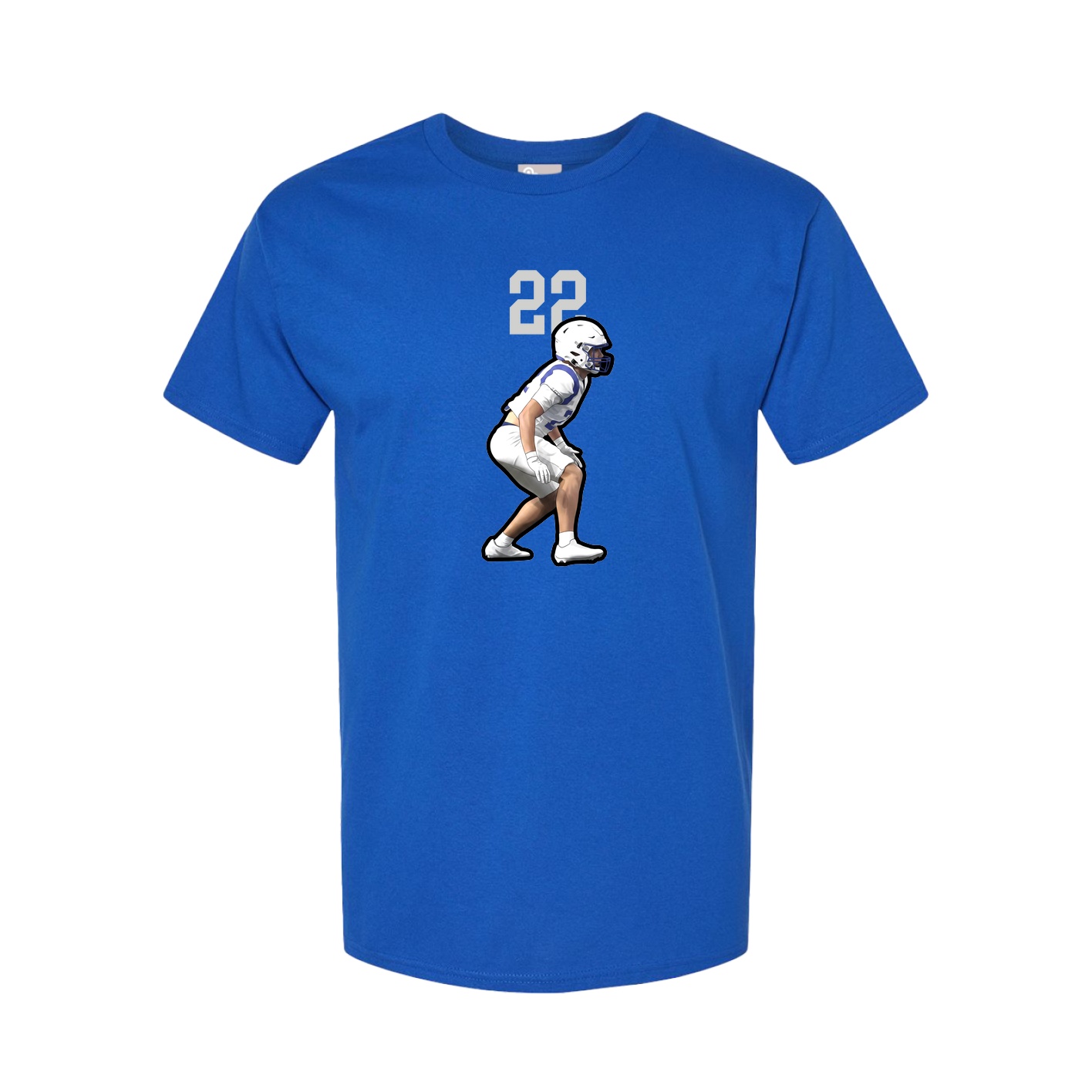 Youth Tee — Number Top in Royal